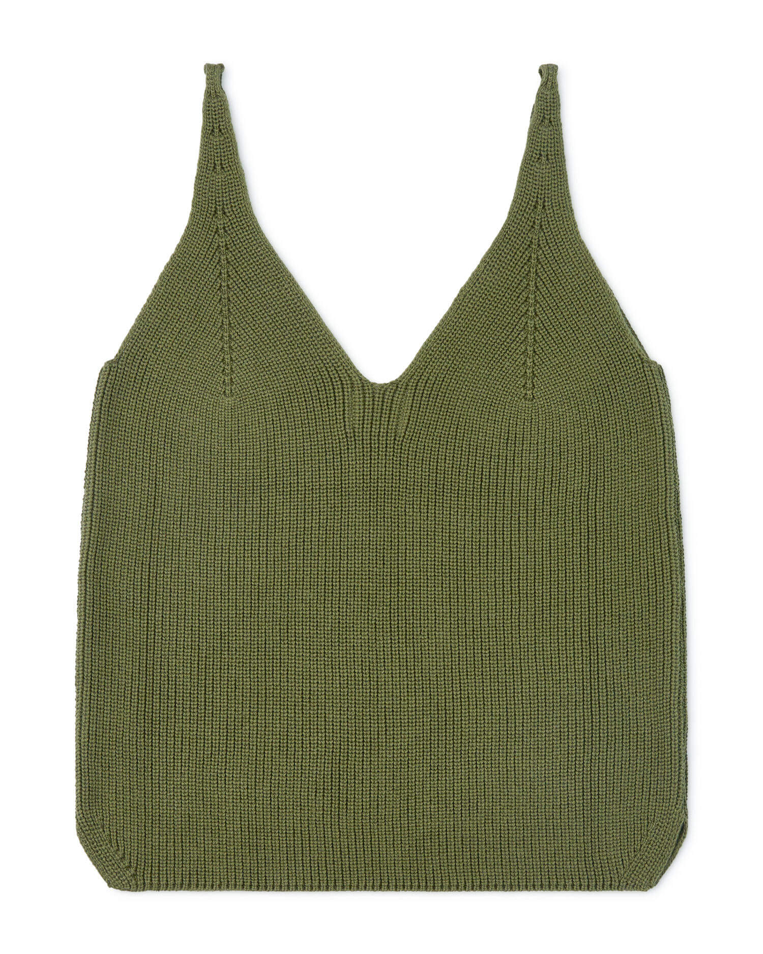 Grünes, gestricktes Tanktop aus 100% Bio-Baumwolle von Matona