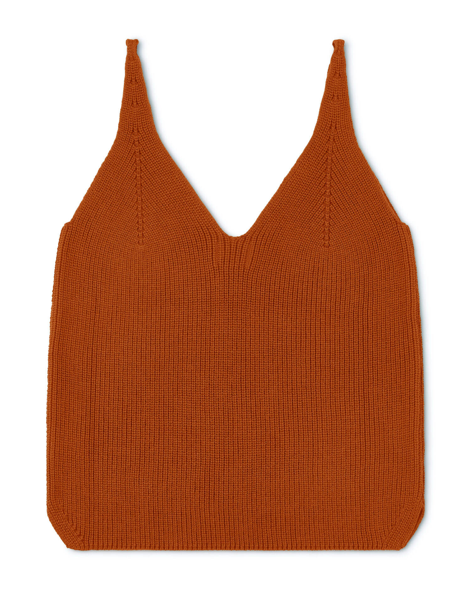 Orange, knitted tank top made from 100% organic cotton by Matona