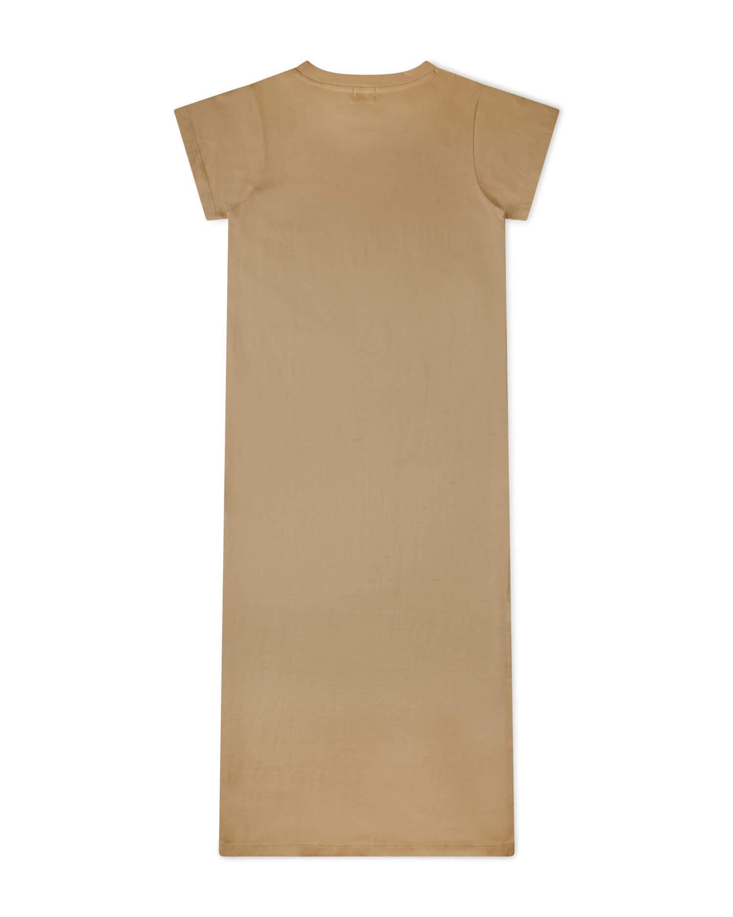 Light brown, short-sleeved dress made of organic cotton from Matona