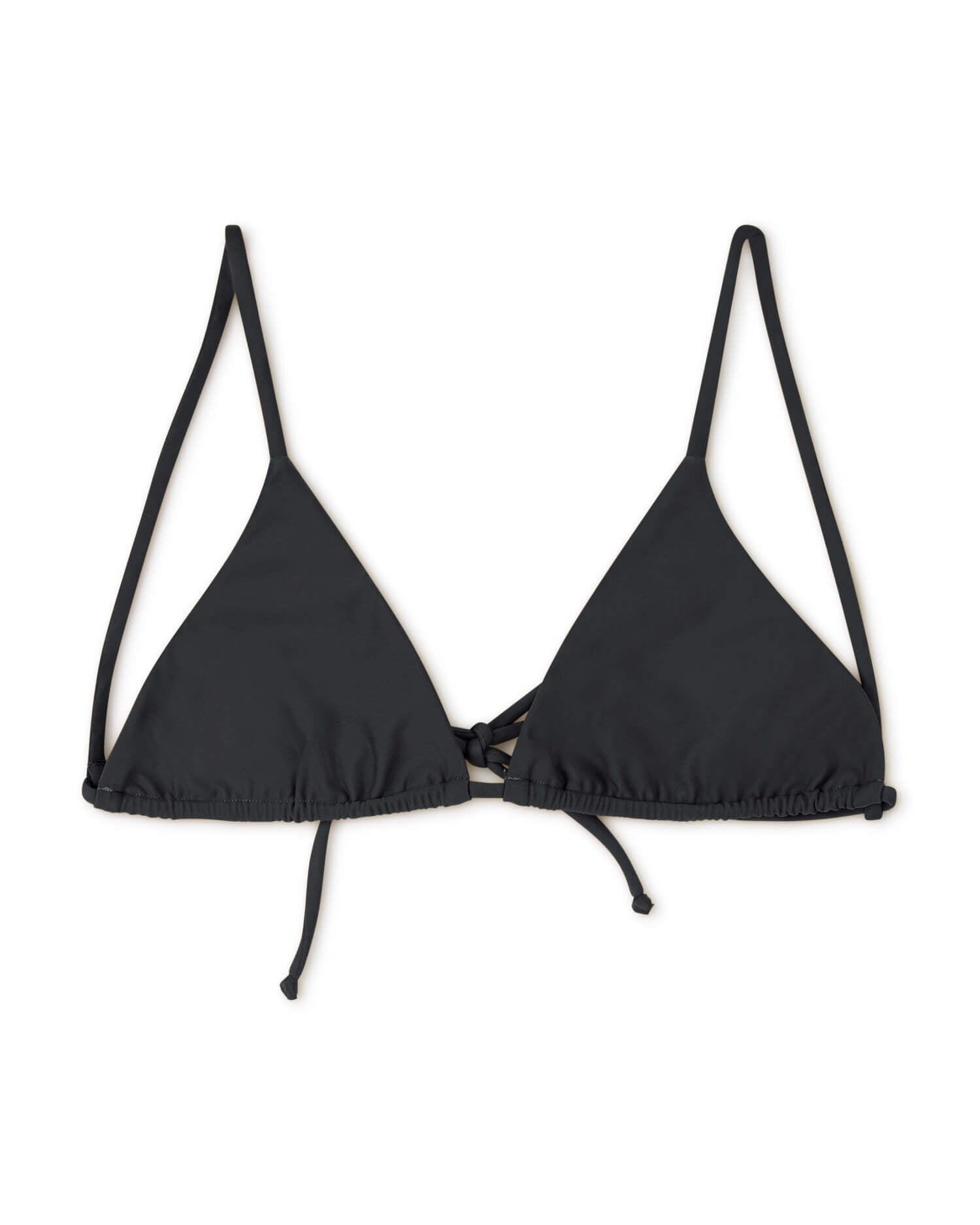 Black triangle bikini top made from recycled polyamide from Matona