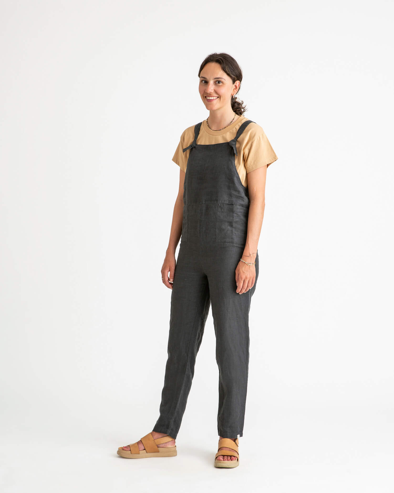 Black linen jumpsuit from Matona