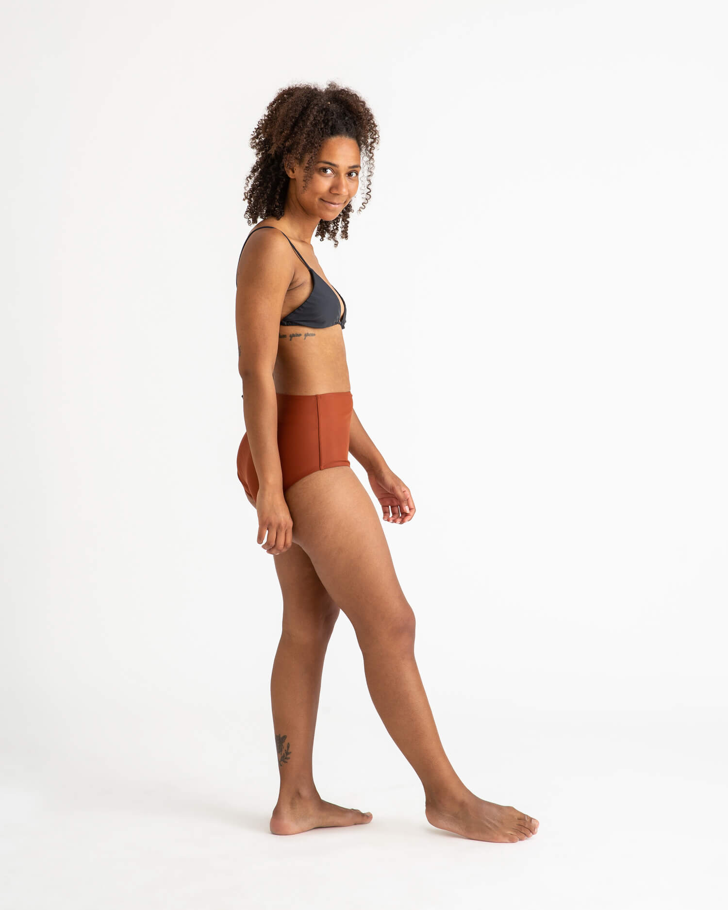 Black triangle bikini top made from recycled polyamide from Matona