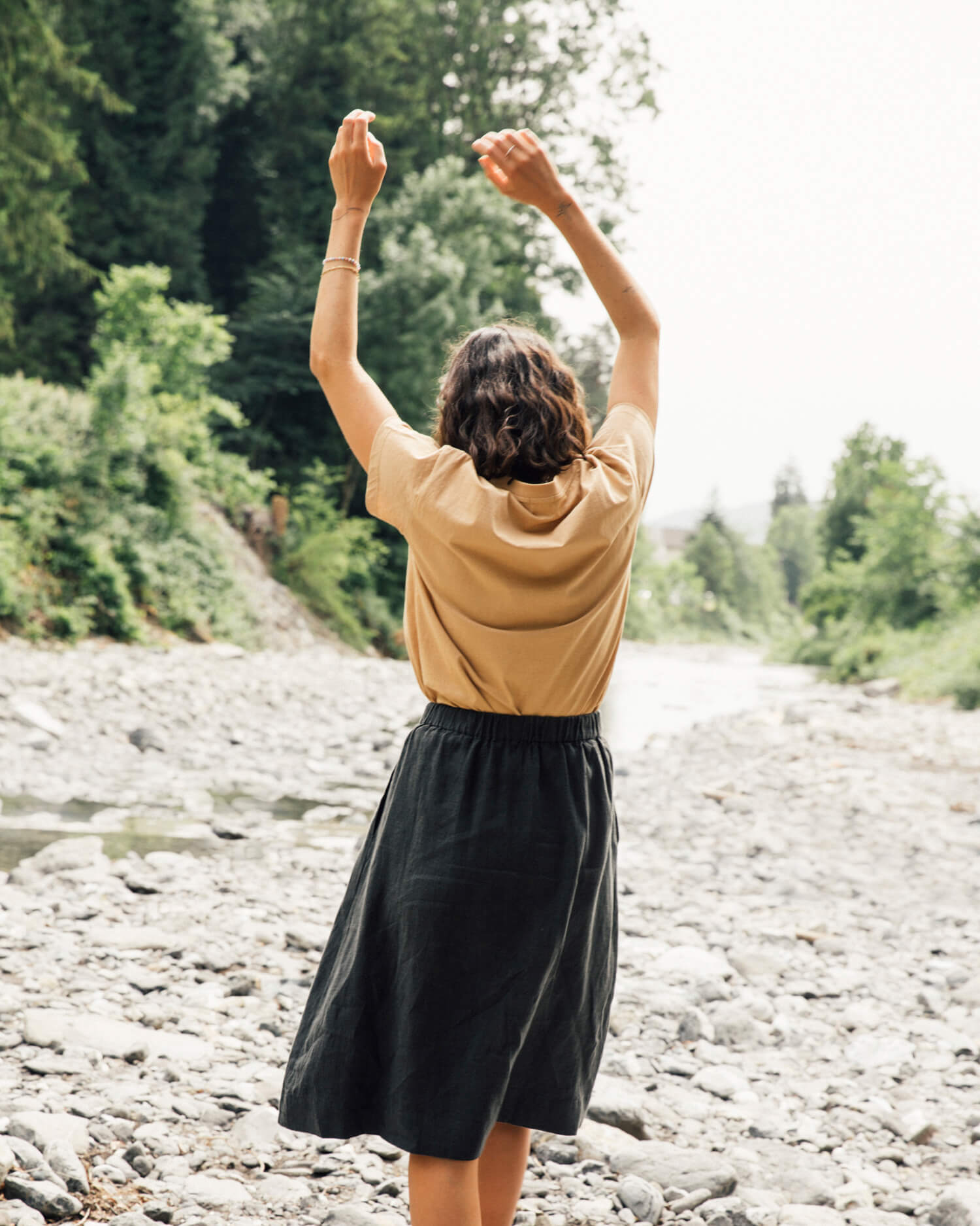 Light brown Essential T-shirt made from 100% organic cotton from Matona