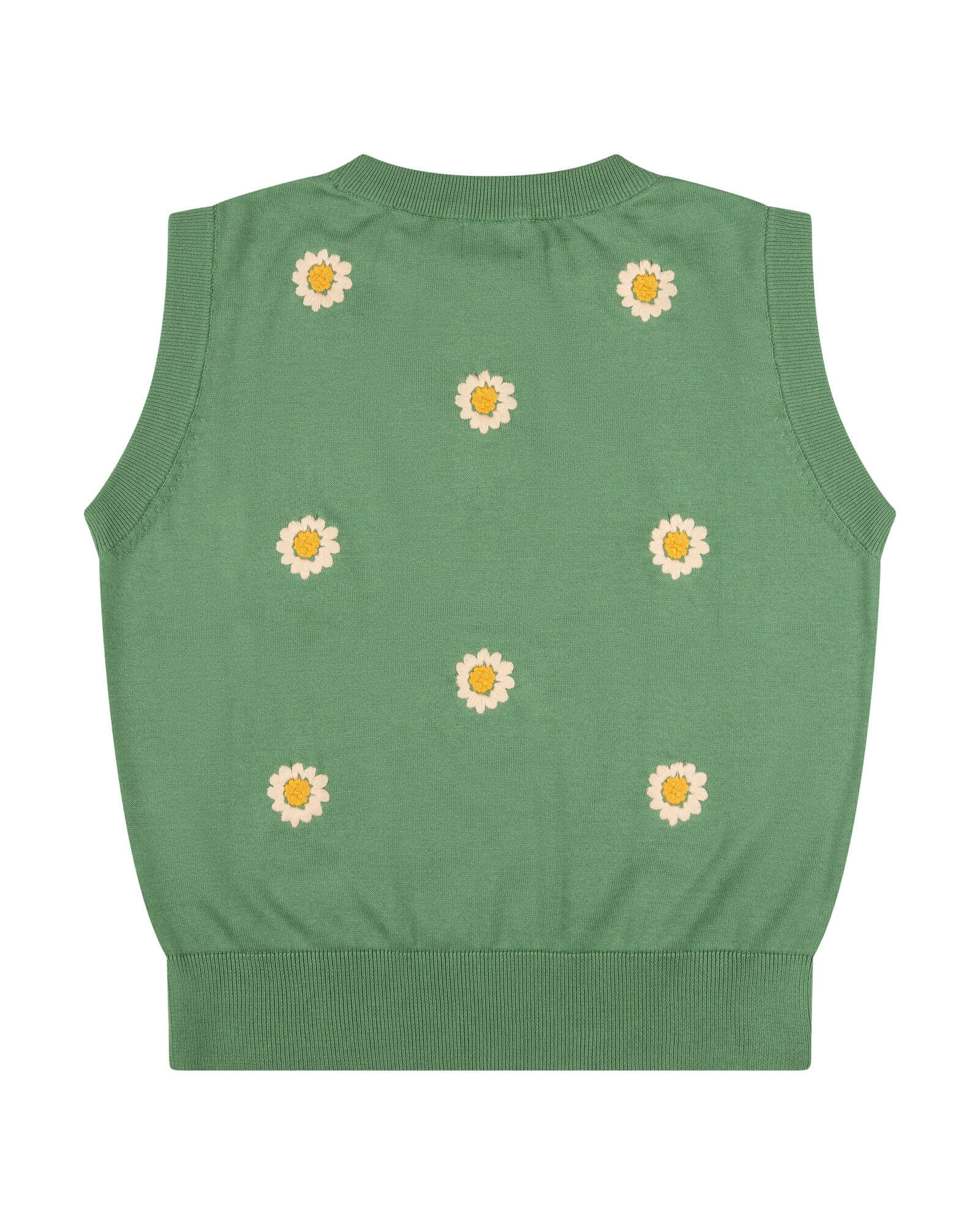 Haut tricoté vert en 100% coton biologique de Matona