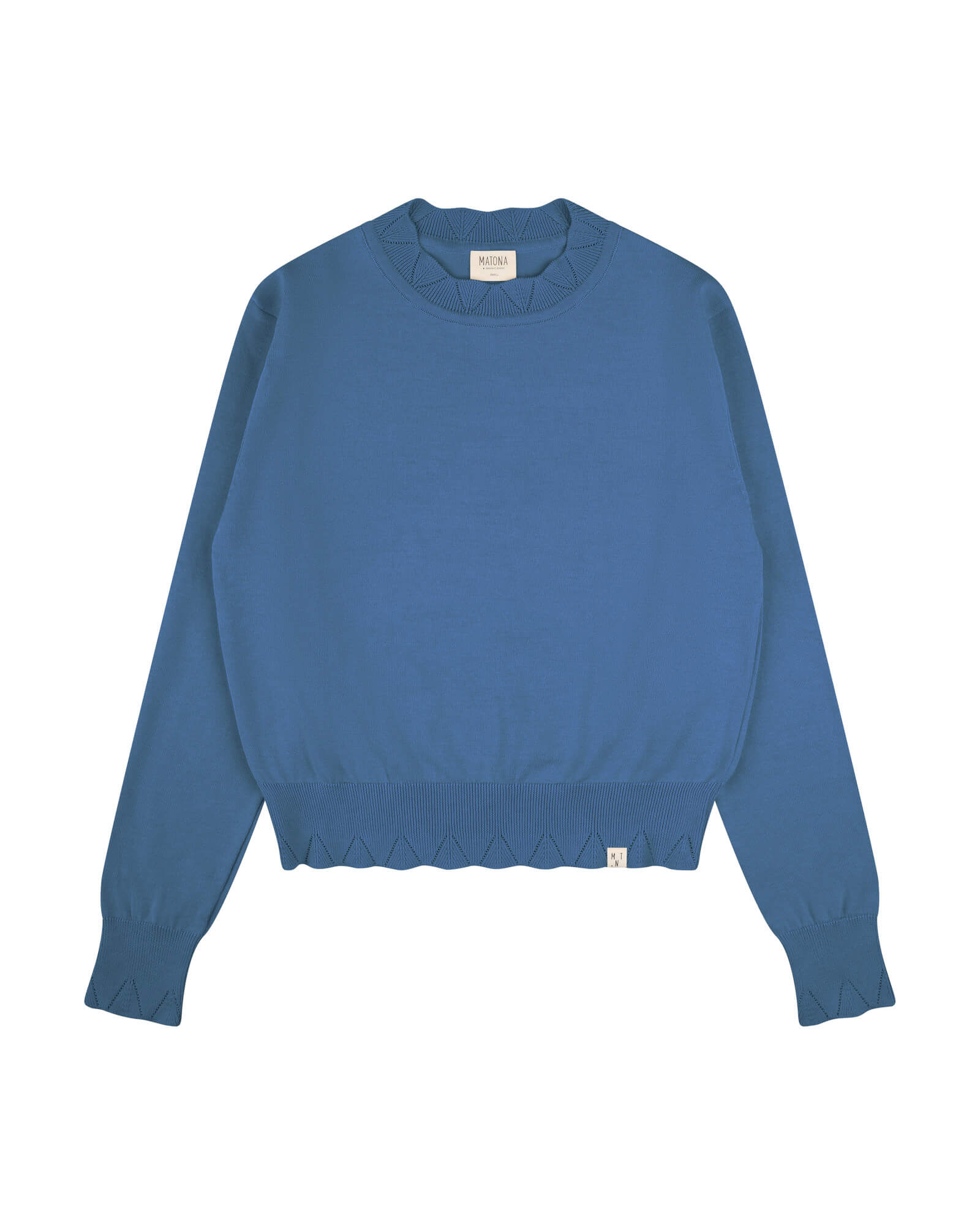 Blauer Sweater Flower aus 100% Baumwolle von Matona