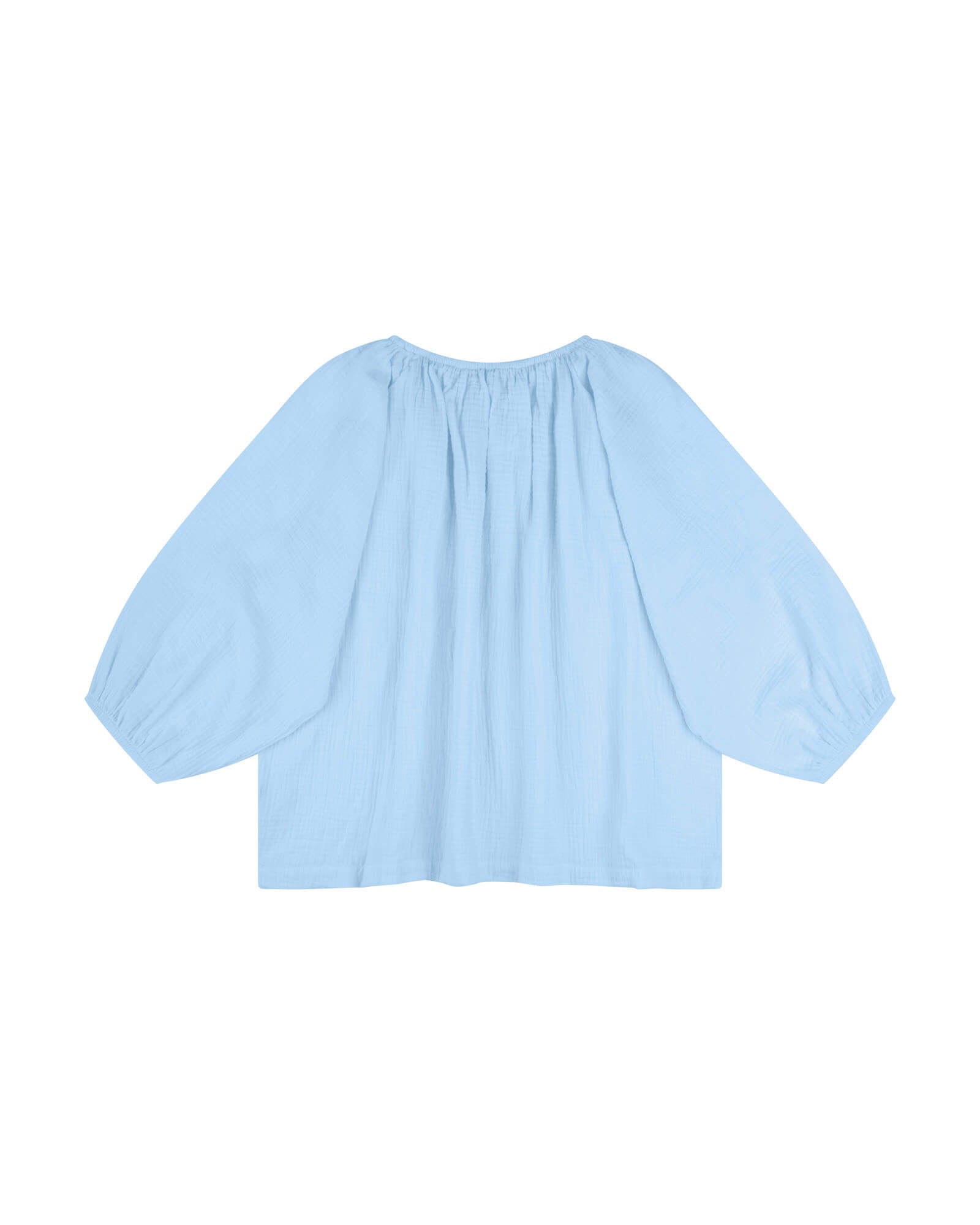 Chemisier bleu en mousseline 100% coton de Matona