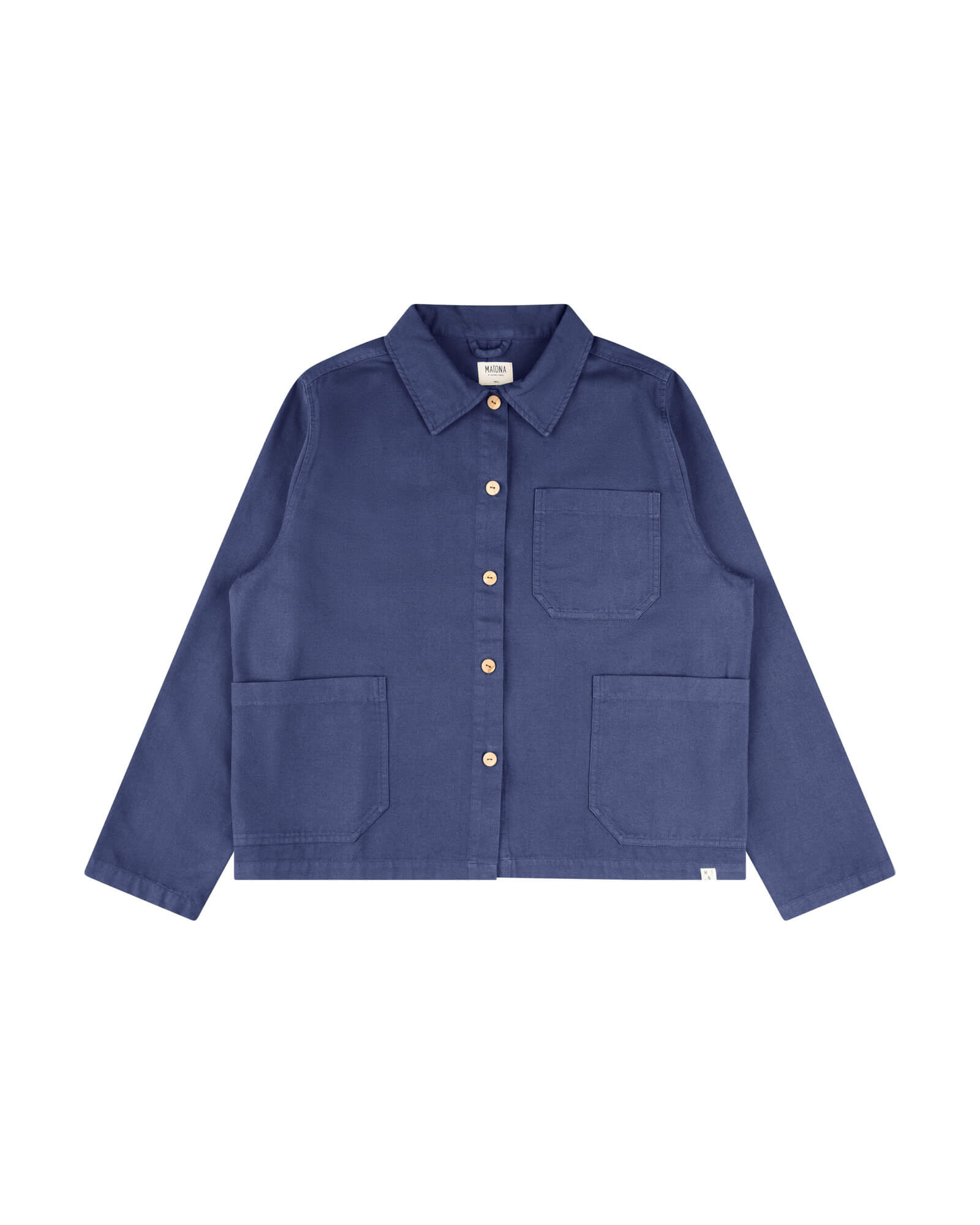 Blaue Twilljacke aus 100% Bio- Baumwolle von Matona