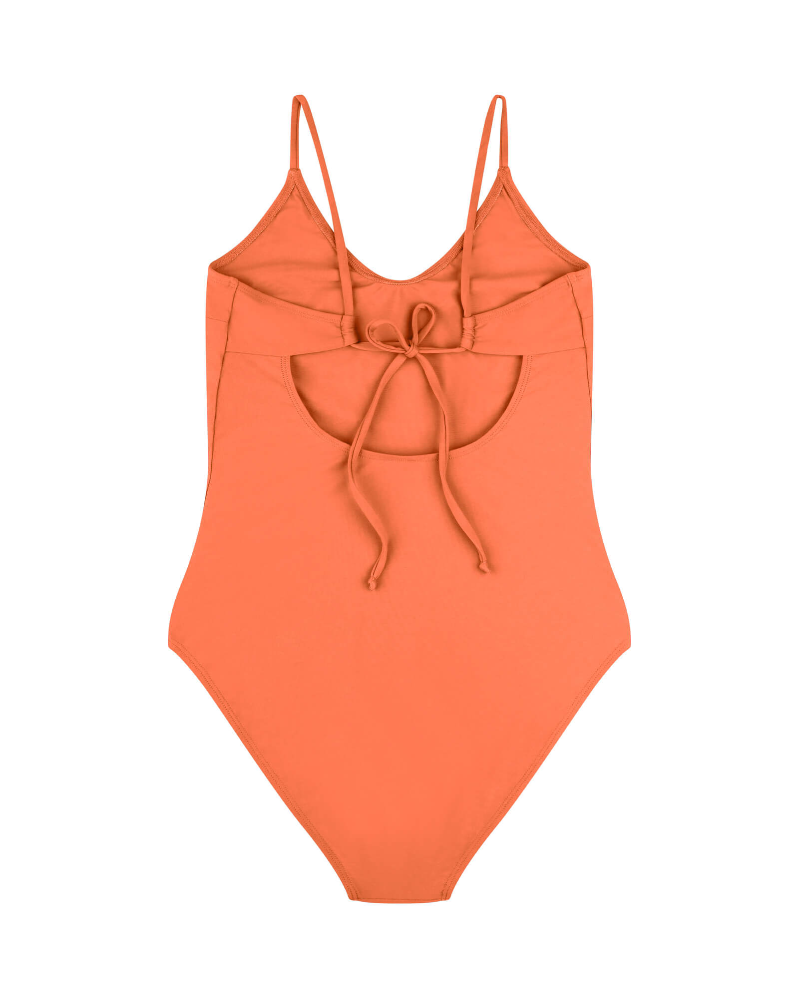 Orangener Bazeanzug V-Neck aus Nylon von Matona