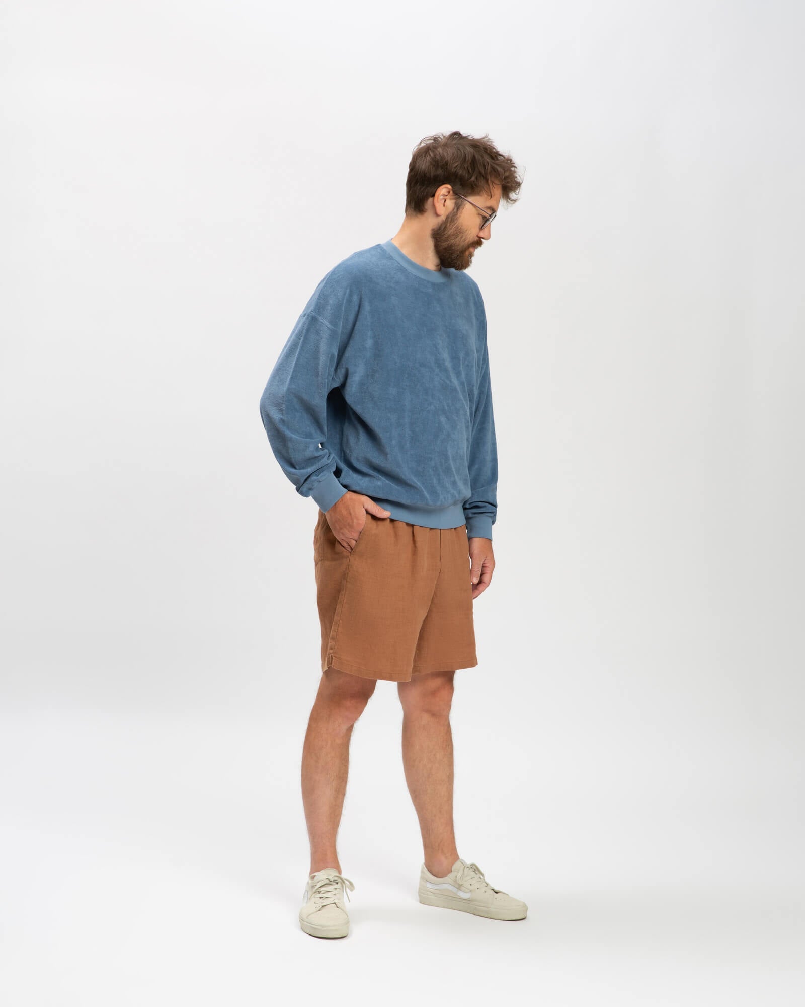 Braune Shorts aus Leinen von Matona