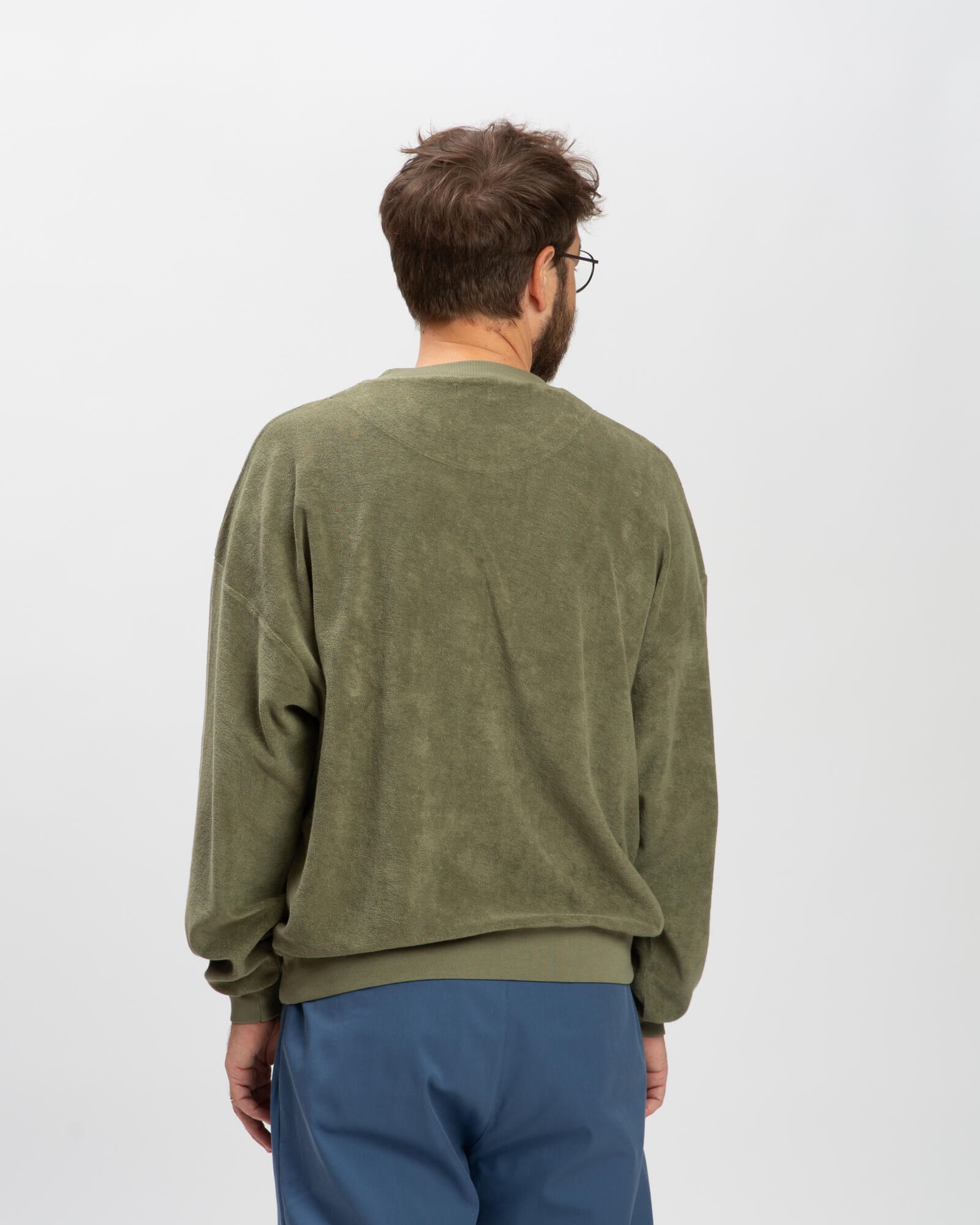 Grüner Sweatshirt Terry aus 100% Bio Baumwolle von Matona
