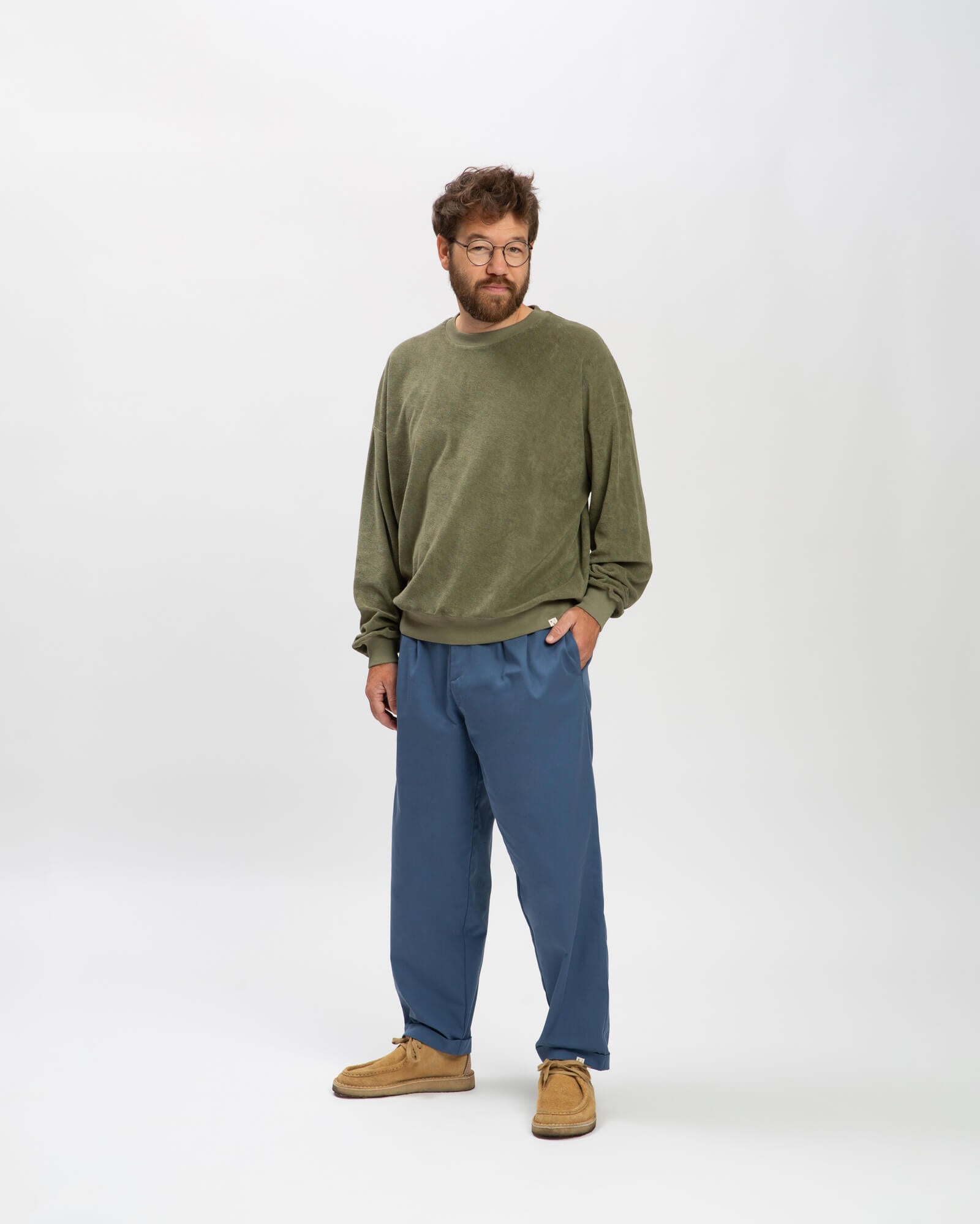 Grüner Sweatshirt Terry aus 100% Bio Baumwolle von Matona