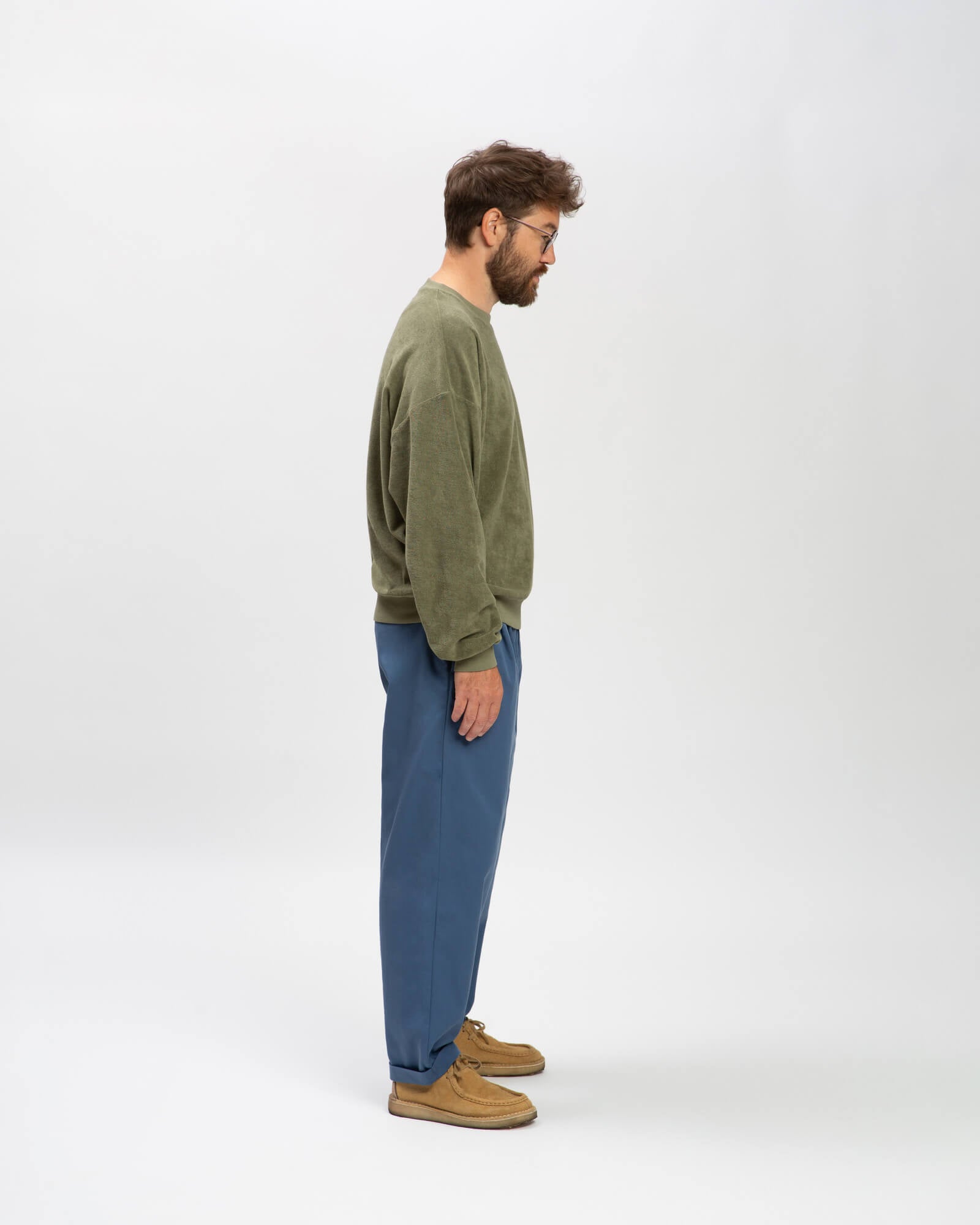 Grüner Sweatshirt Terry aus 100% Bio Baumwolle von Matona