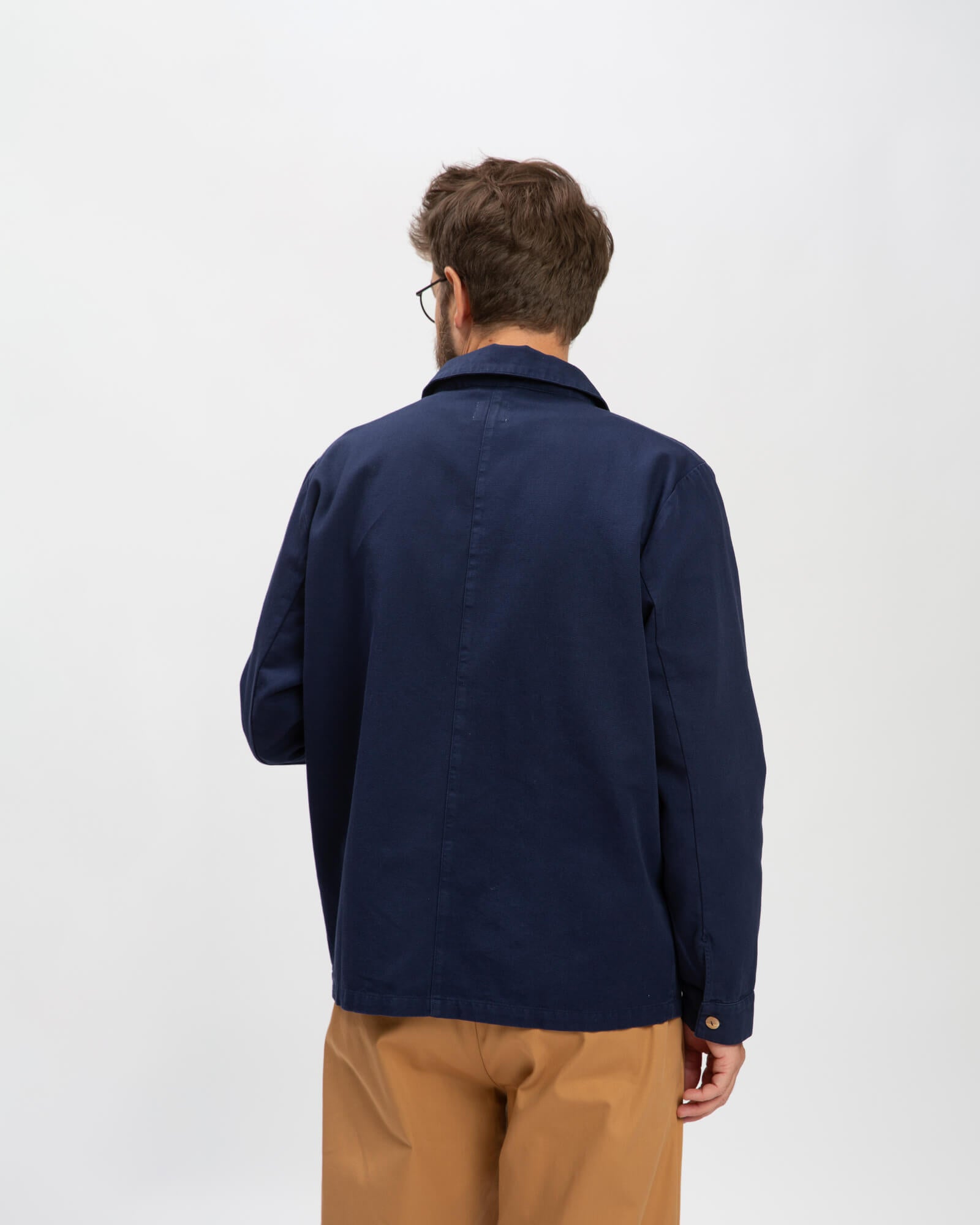 Blaue Hemdjacke Workwear aus Baumwolle von Matona