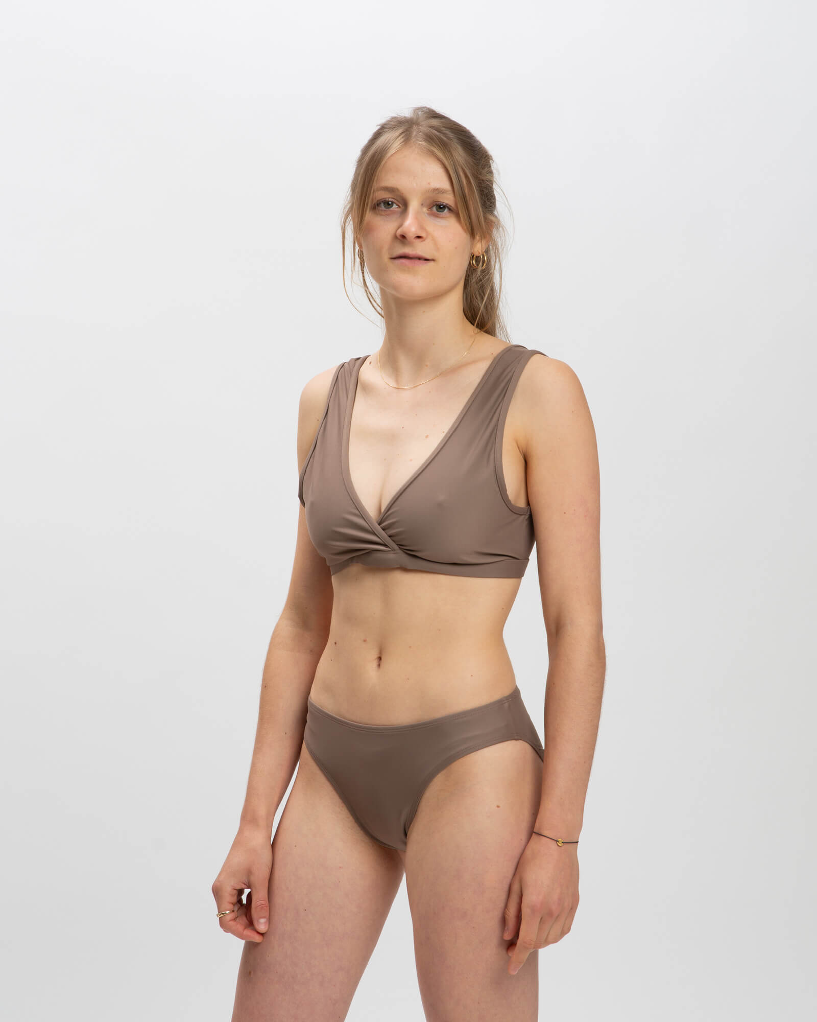 Brown nylon bikini by Matona
