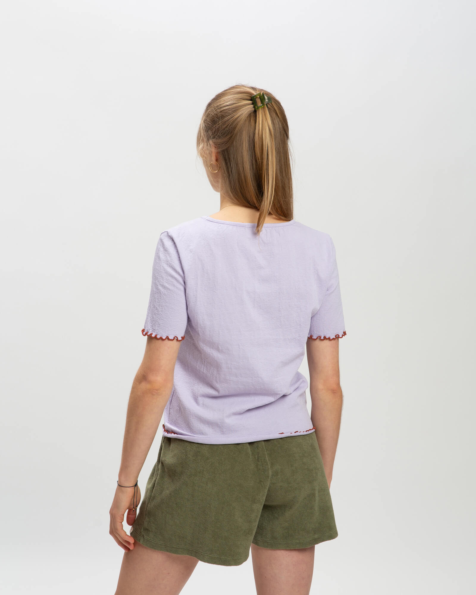 Lila T-Shirt Curly aus Jacquard-Jersey von Matona