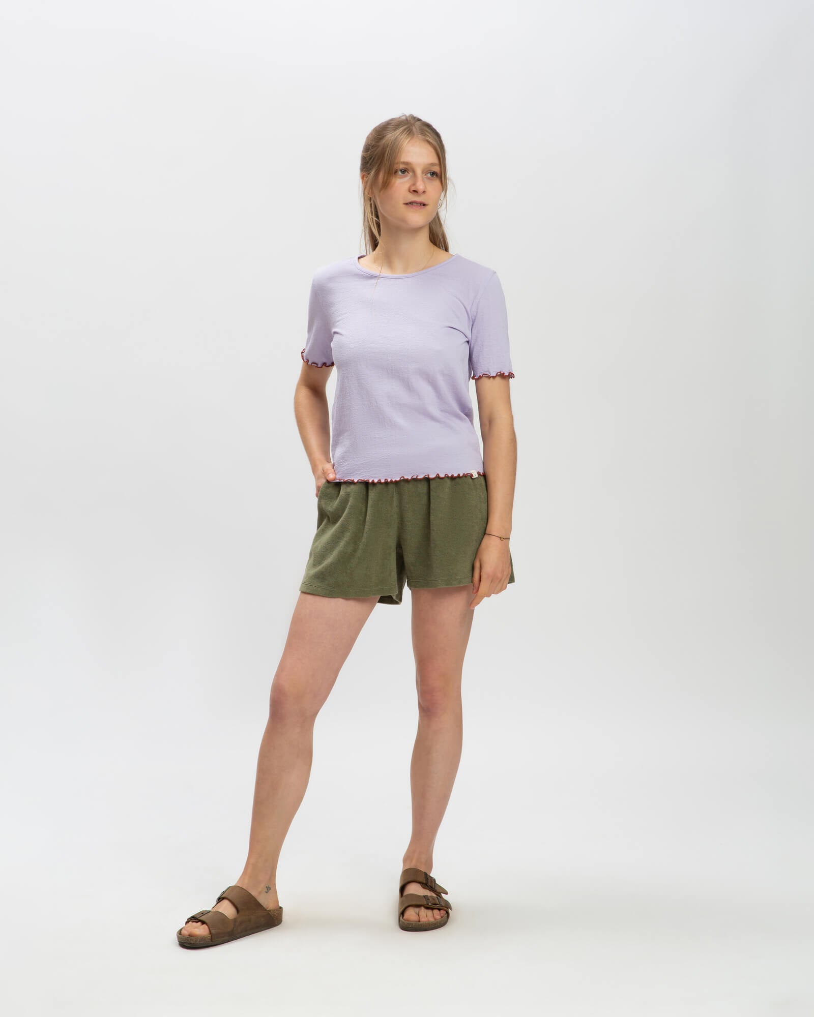 Lila T-Shirt Curly aus Jacquard-Jersey von Matona