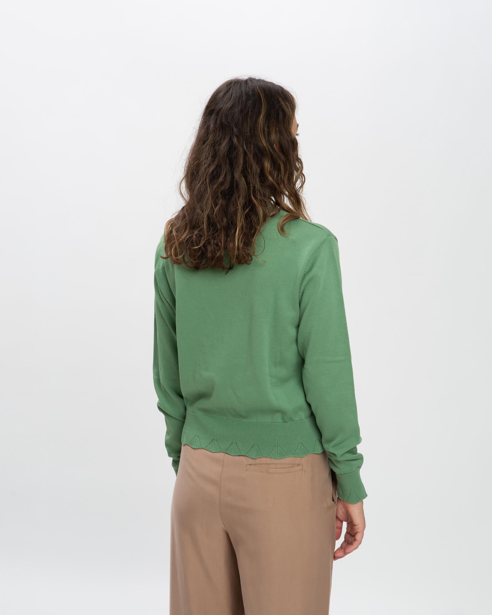 Grüner Sweater Flower aus 100% Baumwolle von Matona