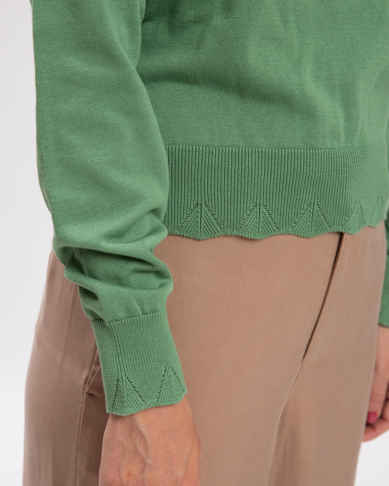 Grüner Sweater Flower aus 100% Baumwolle von Matona