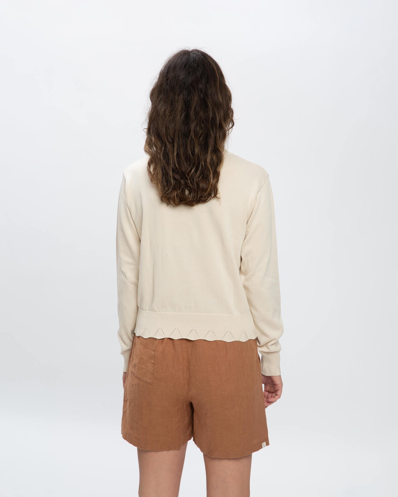 Beiger Sweater Flower aus 100% Baumwolle von Matona