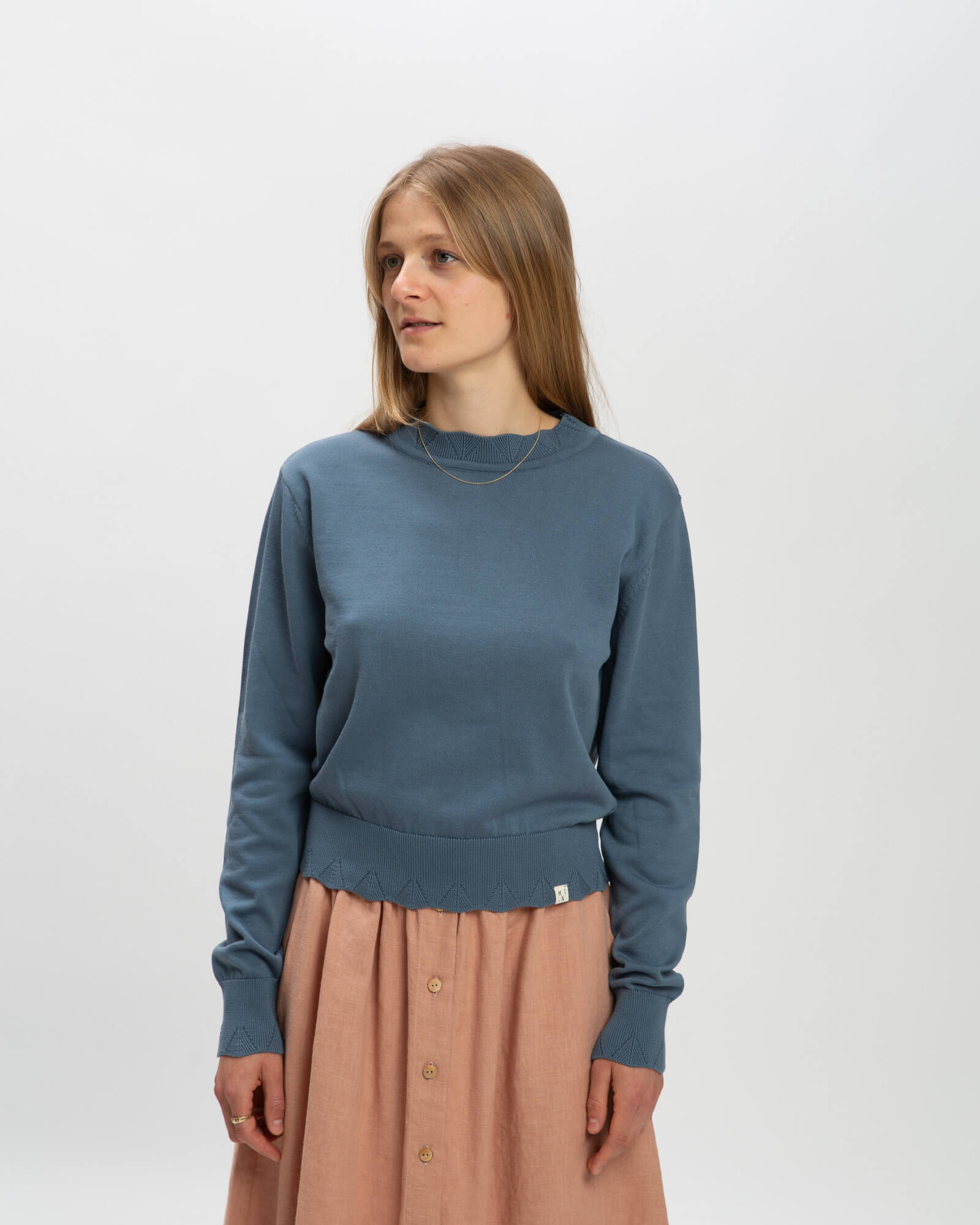 Blauer Sweater Flower aus 100% Baumwolle von Matona