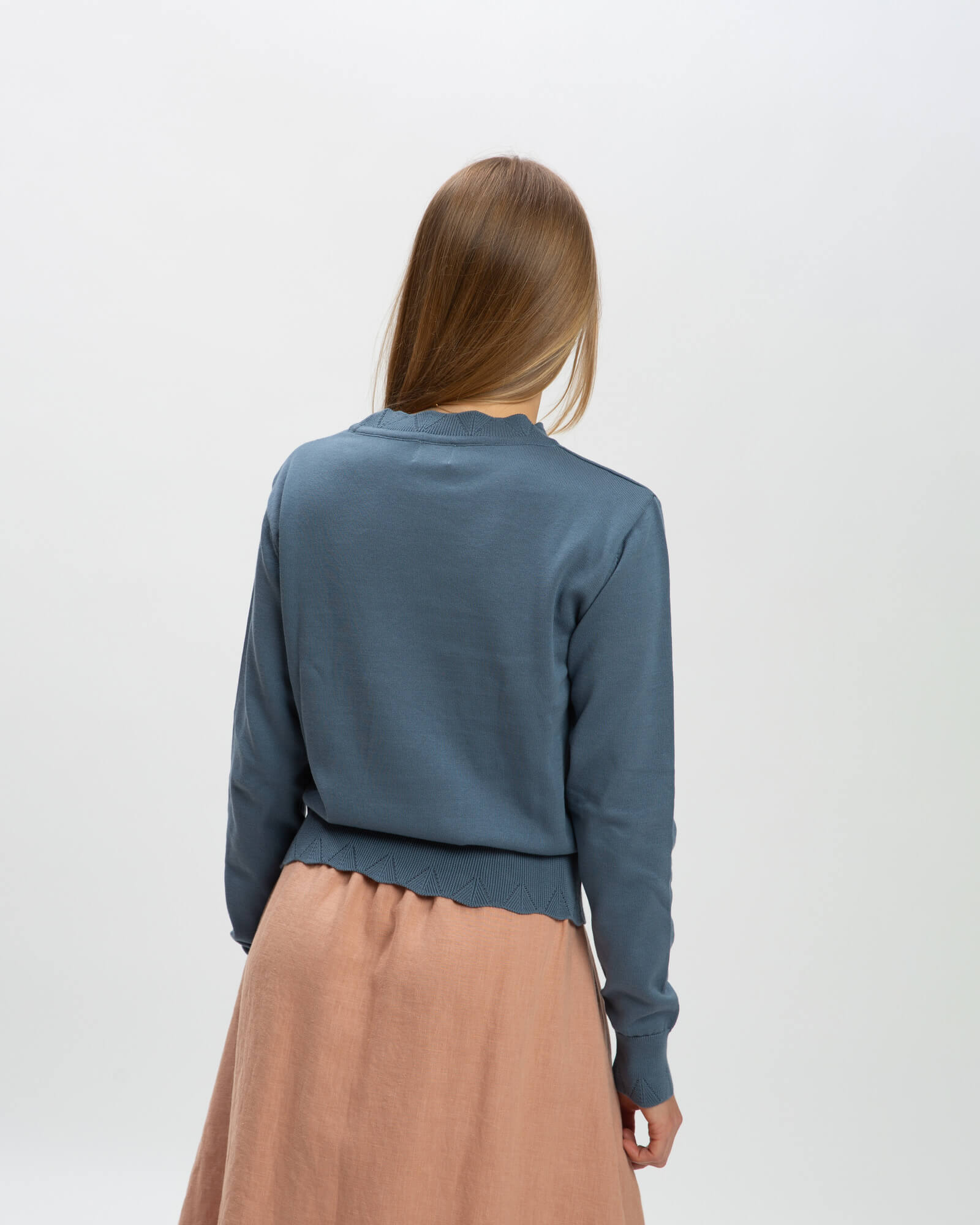 Blauer Sweater Flower aus 100% Baumwolle von Matona