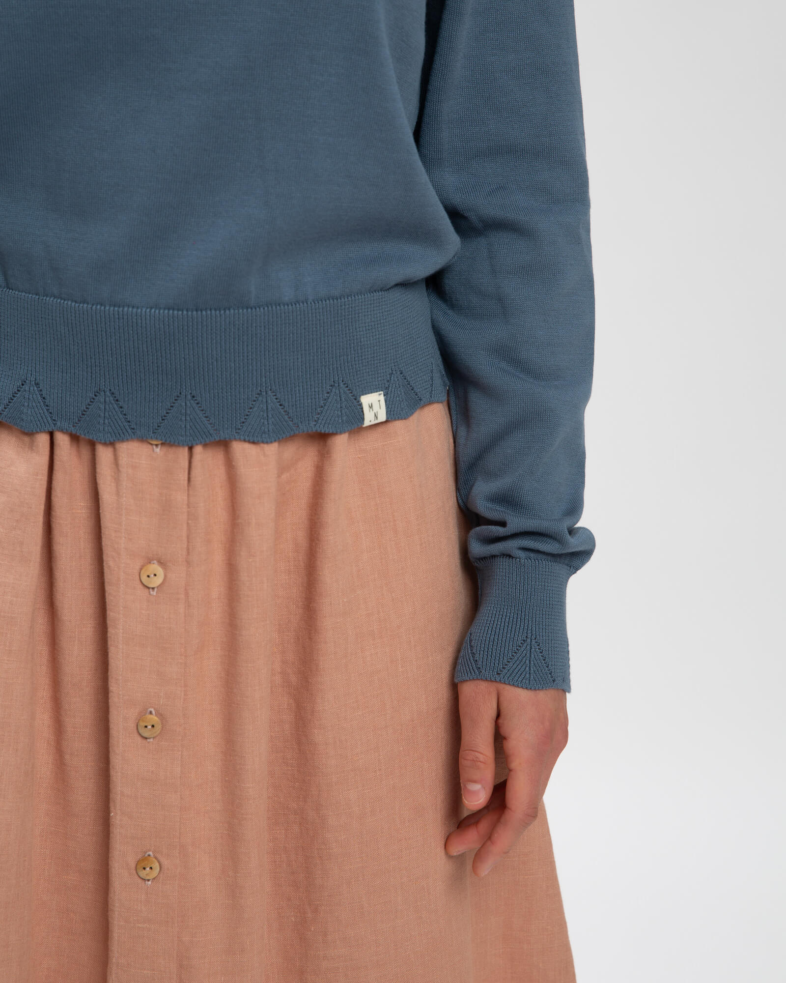 Blauer Sweater Flower aus 100% Baumwolle von Matona