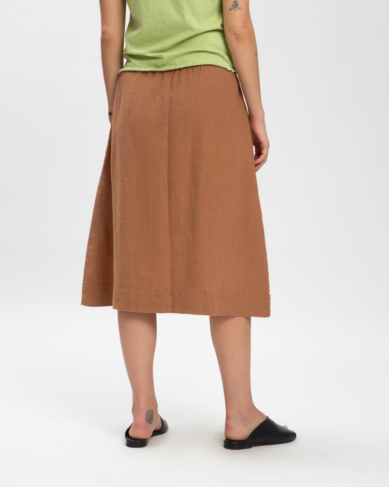 Brown midi skirt by Matona