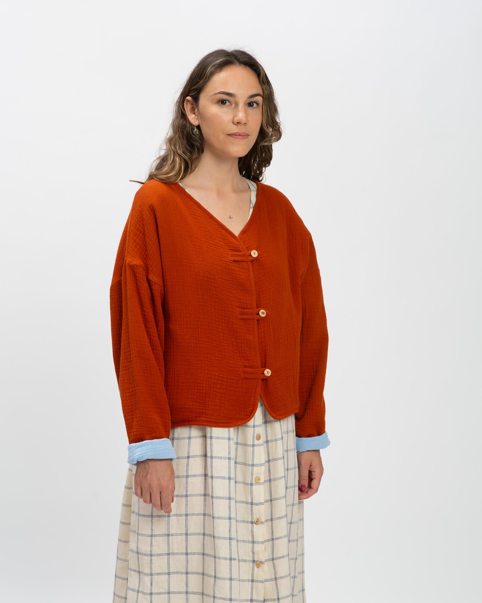 Veste réversible en mousseline de Matona