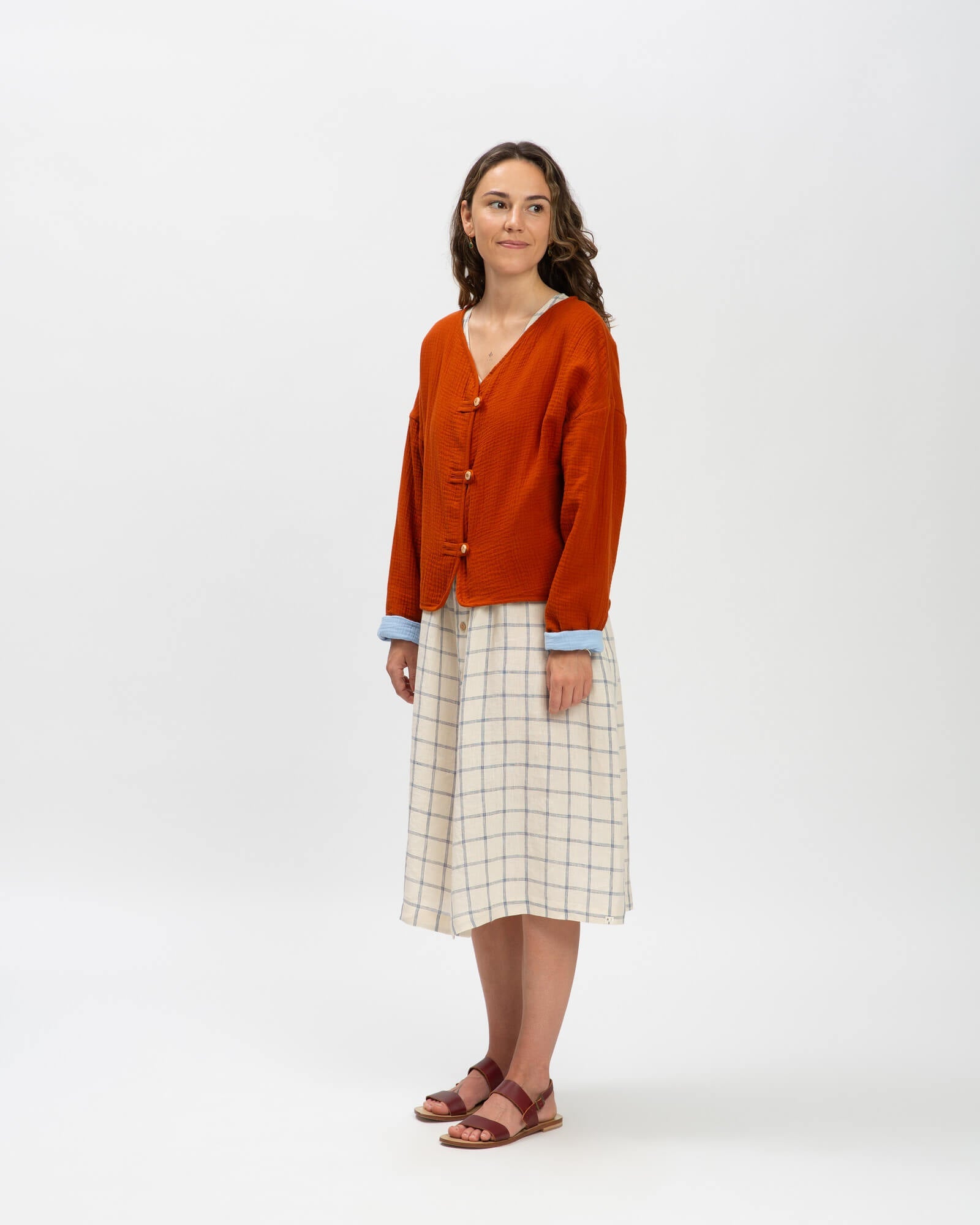 Veste réversible en mousseline de Matona
