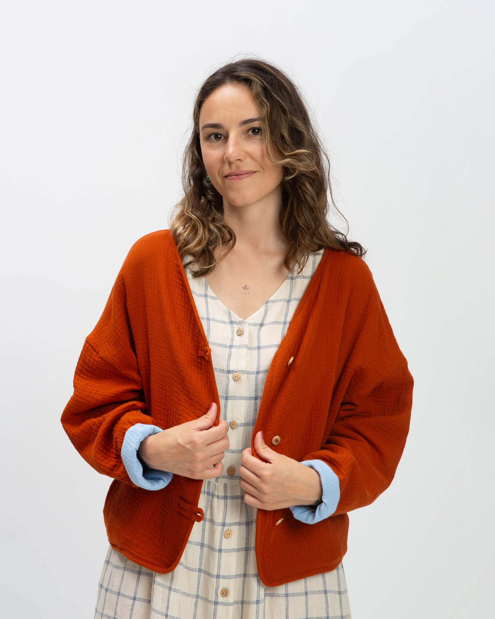 Veste réversible en mousseline de Matona