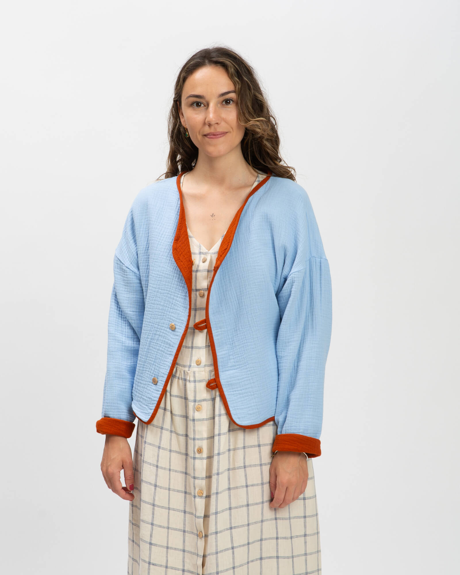 Veste réversible en mousseline de Matona