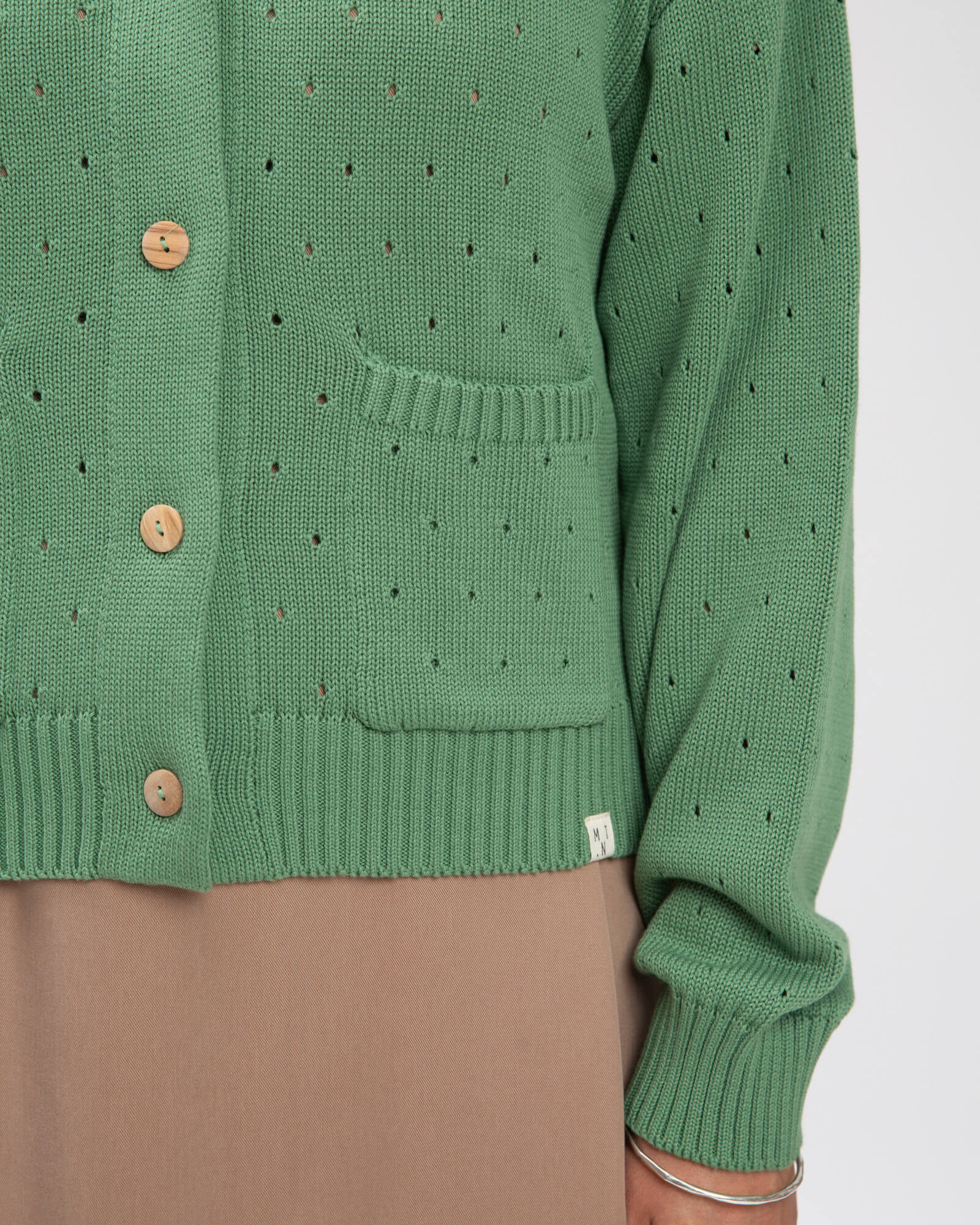 Green cardigan Spring made of 100% cotton by Matona