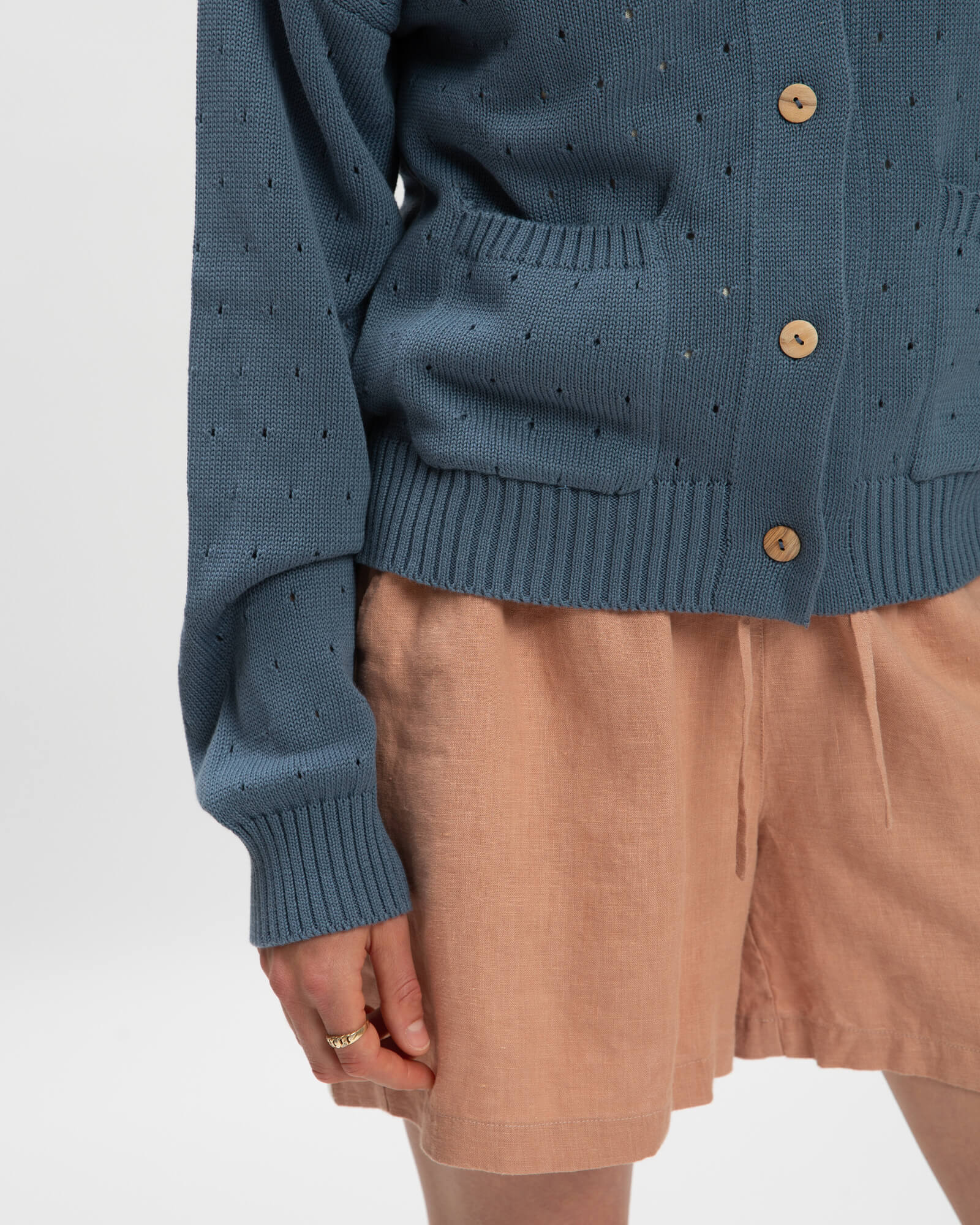 Blue cardigan Spring made of 100% cotton by Matona
