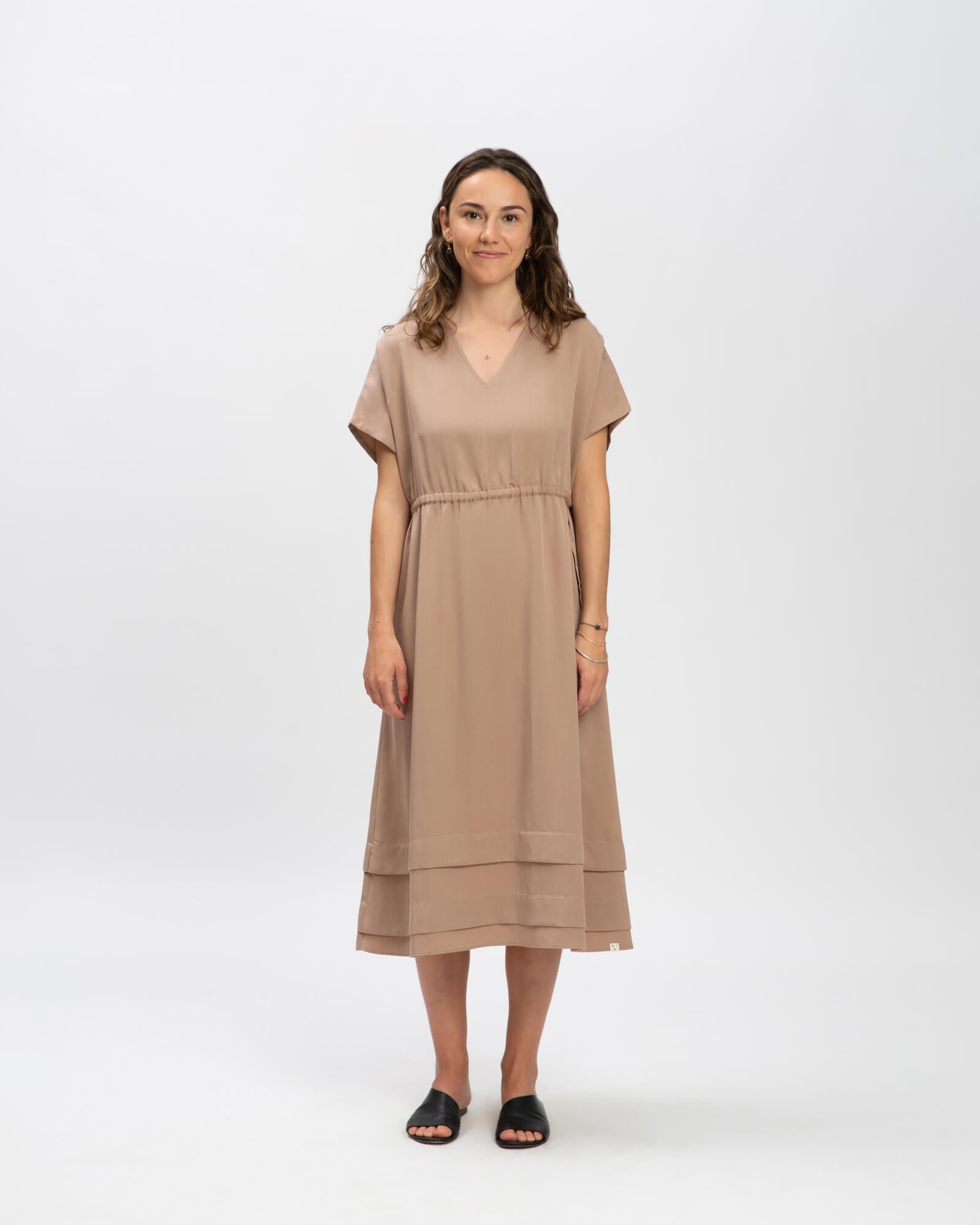 Braunes Kleid Portabella aus Tencel von Matona