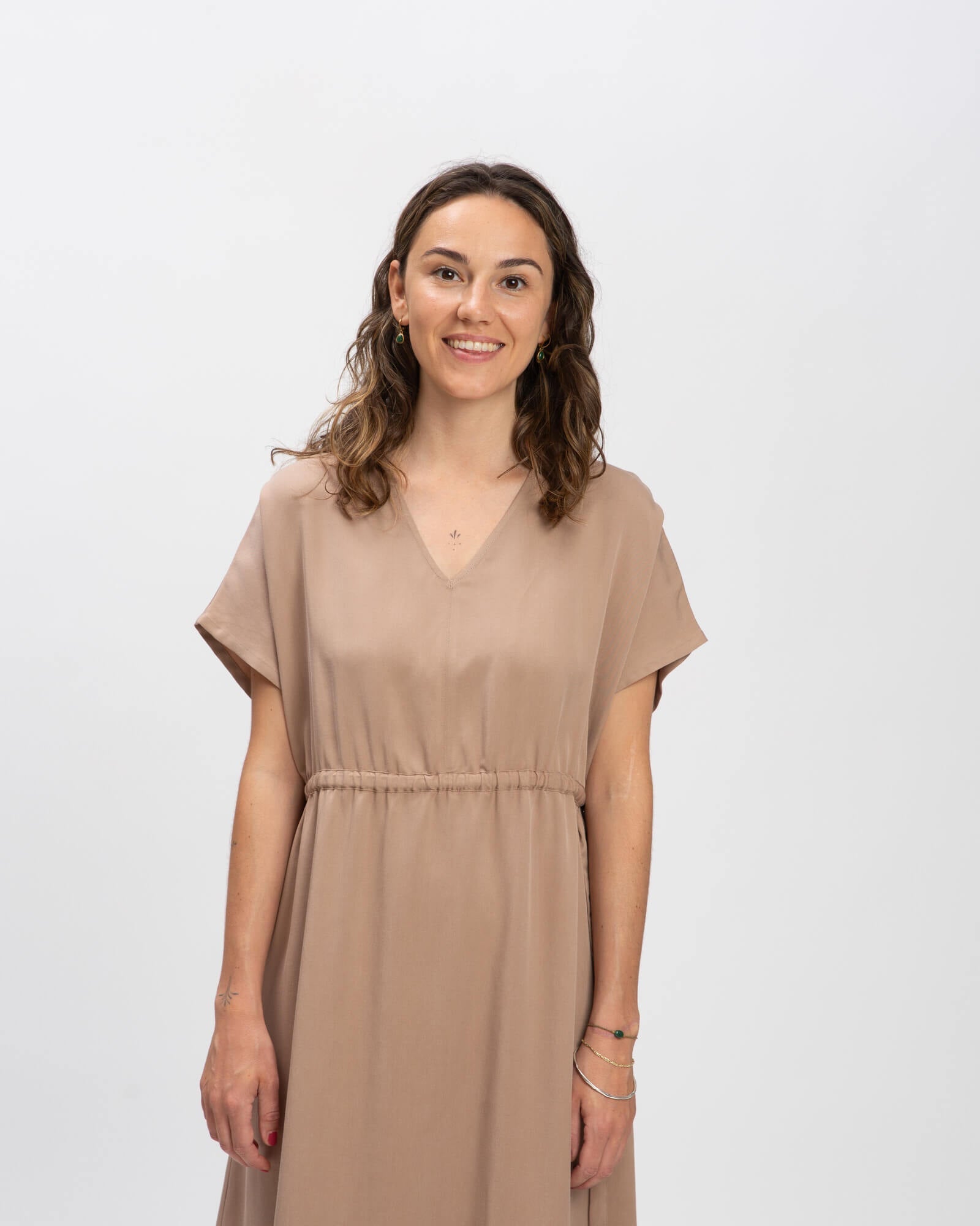 Robe Portabella marron en Tencel de Matona