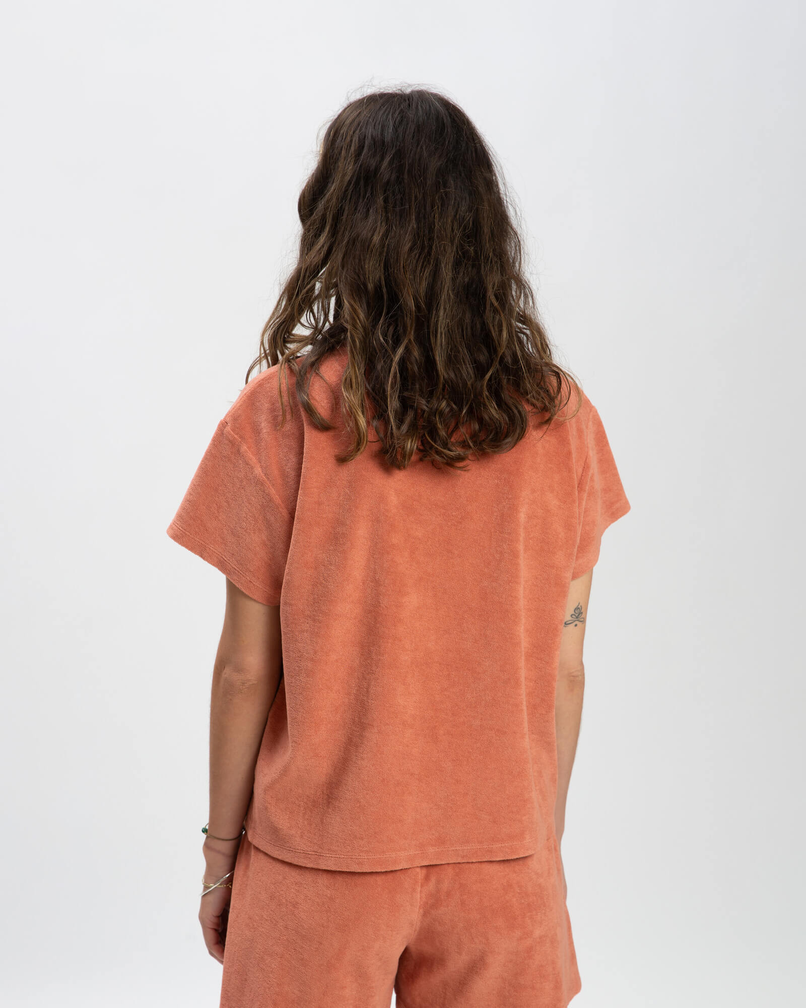 Braunrotes T-Shirt Terry aus Bio-Baumwolle von Matona