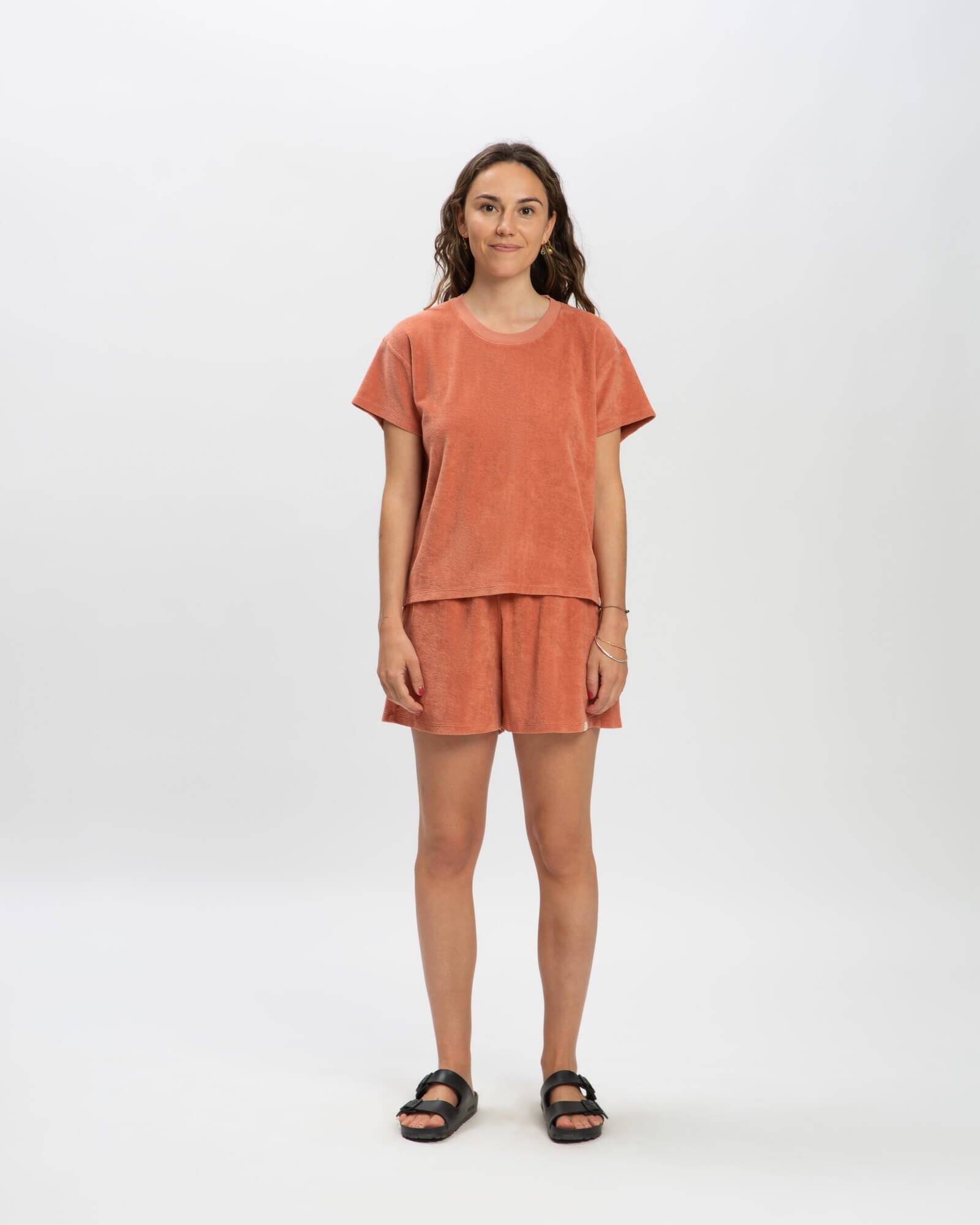 Braunrotes T-Shirt Terry aus Bio-Baumwolle von Matona