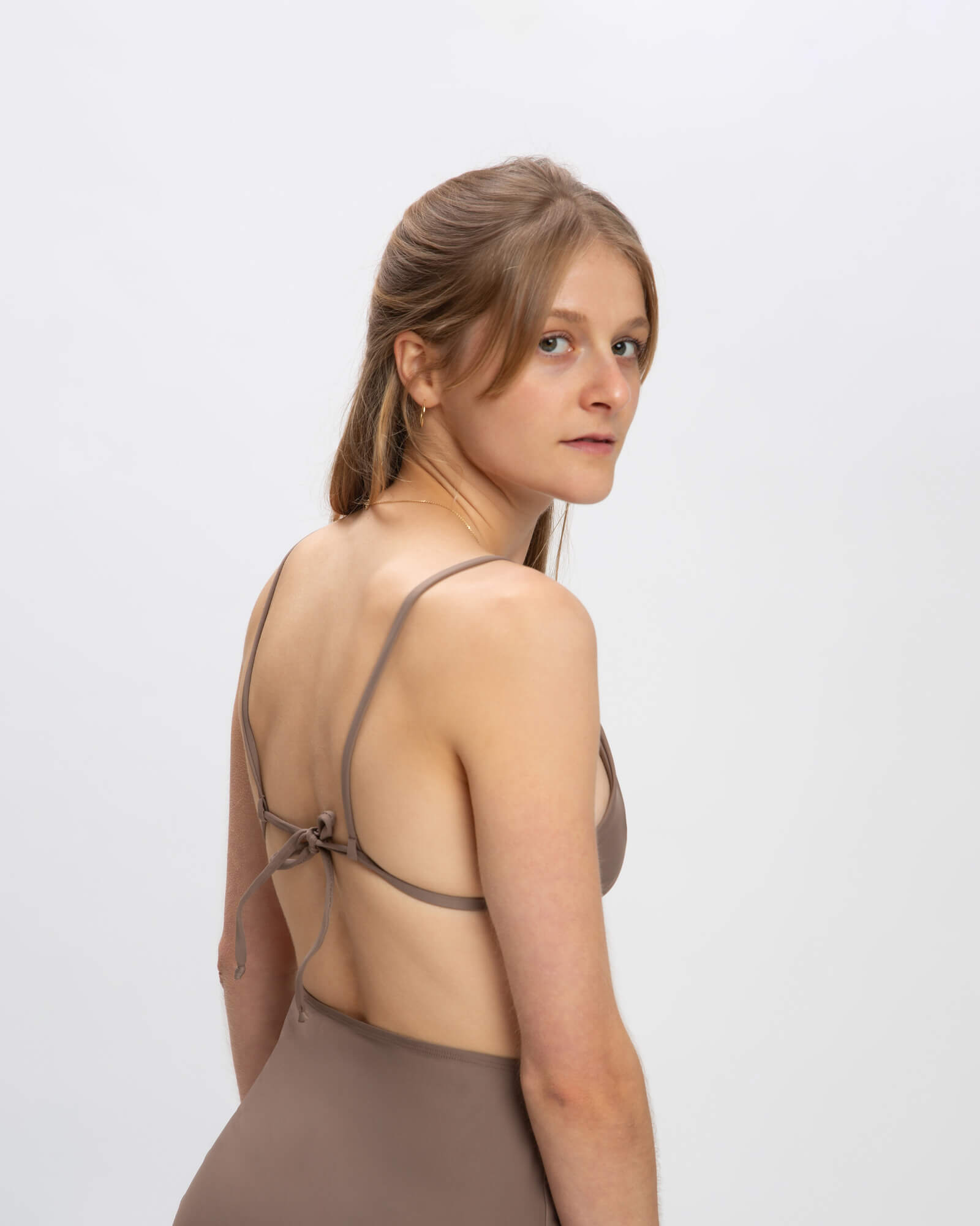 Brown nylon bikini by Matona