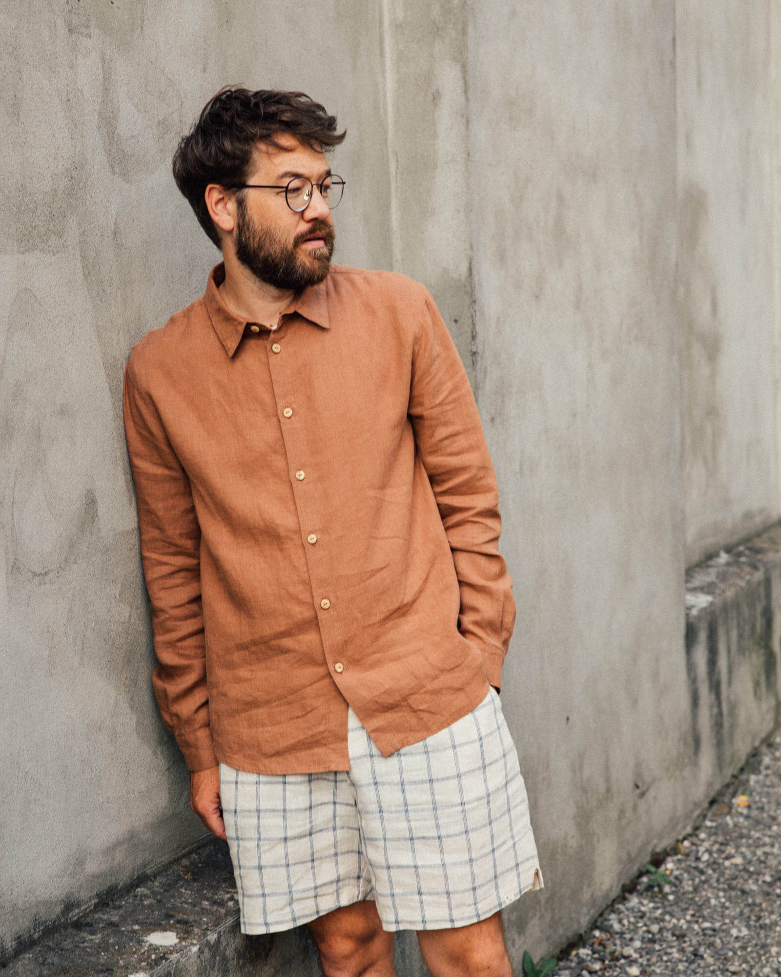 Weisse Shorts aus Leinen von Matona
