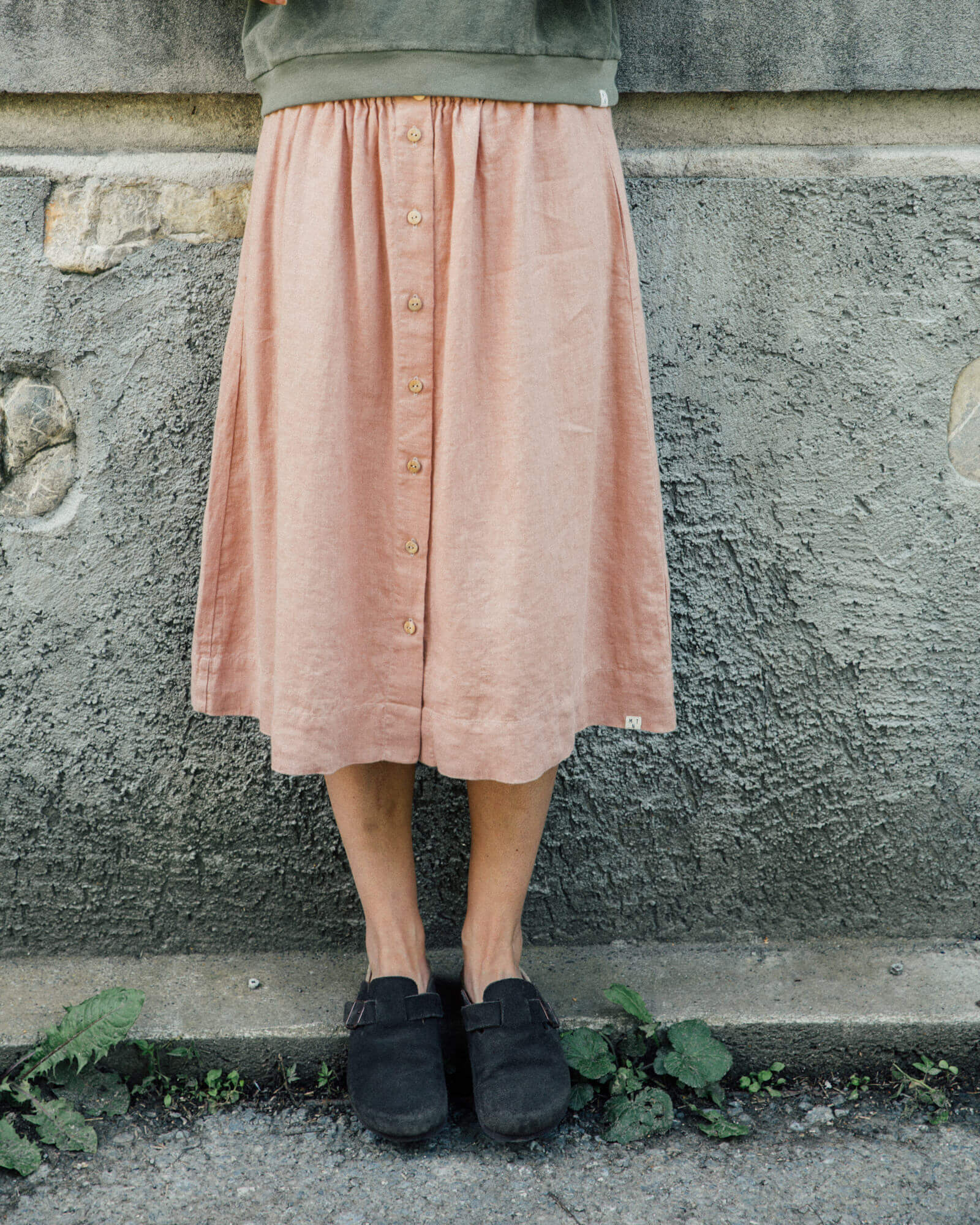 Brown midi skirt by Matona