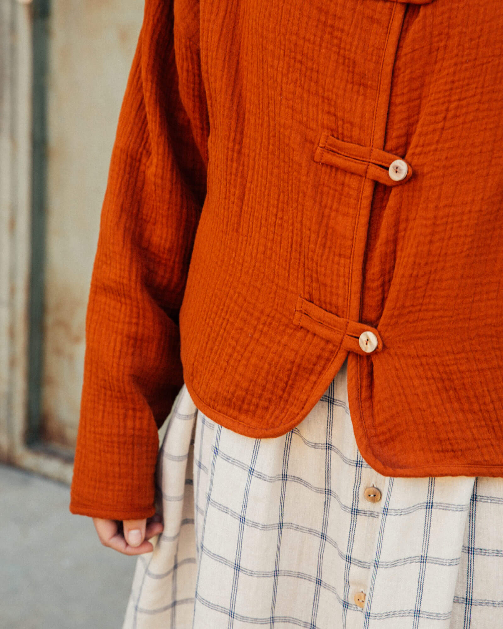 Veste réversible en mousseline de Matona