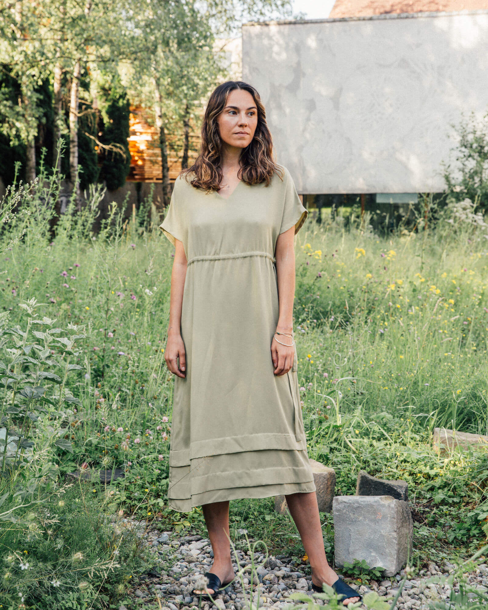 Robe Portabella marron en Tencel de Matona