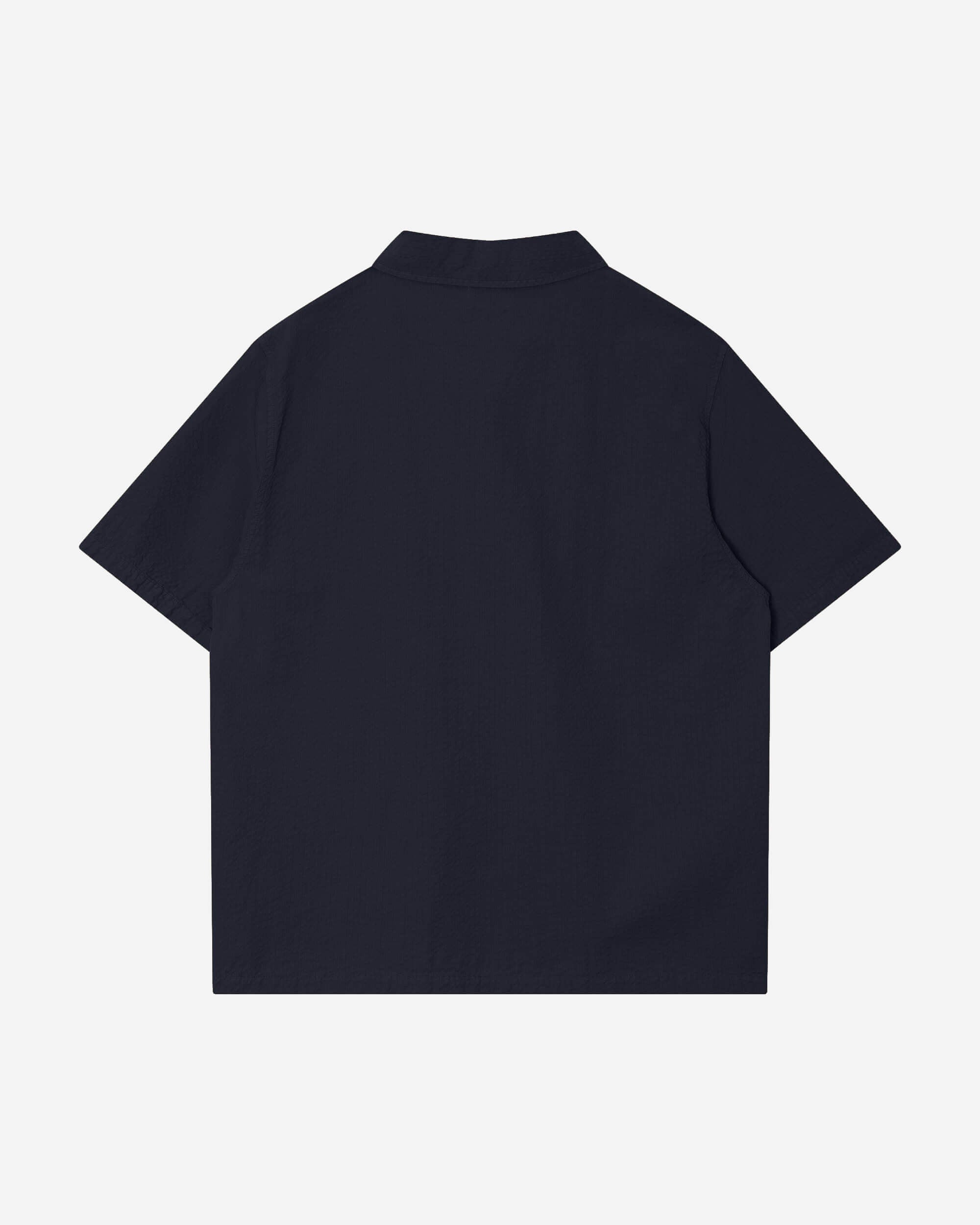 Dark blue bowling shirt made from 100% organic cotton by Matona