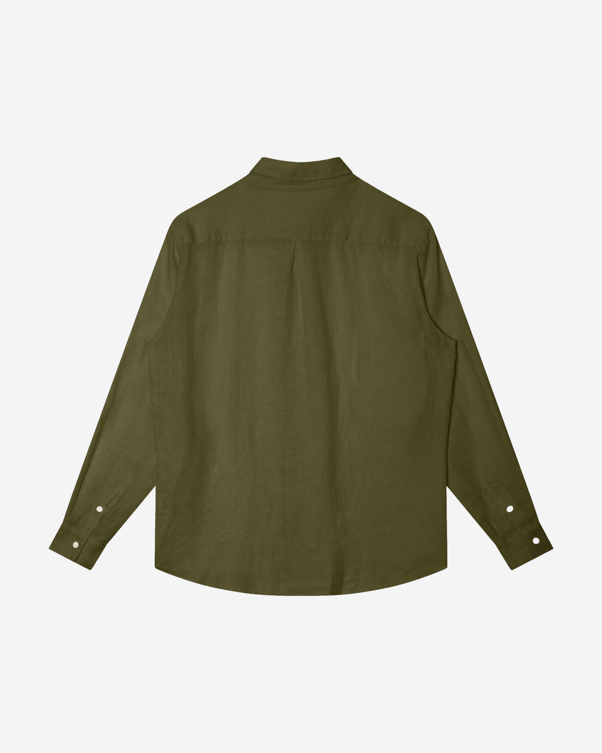 Olive green shirt made from 100% linen by Matona