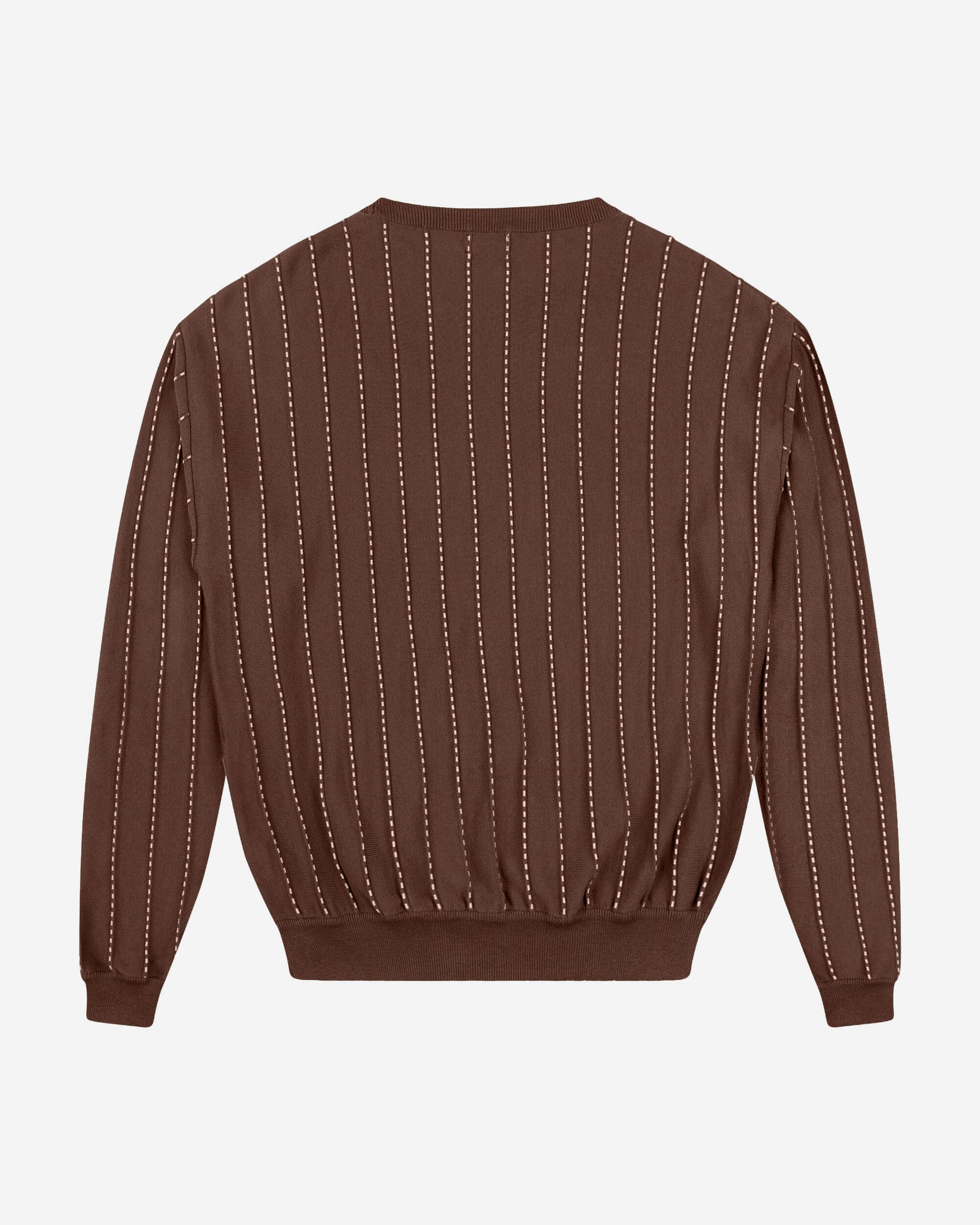 Pull Field marron en maille, 100 % coton biologique, de la marque Matona.