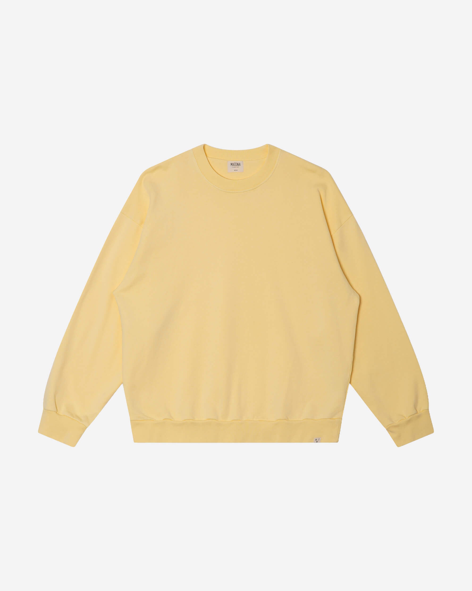 Sweat-shirt jaune en coton 100 % biologique de la marque Matona