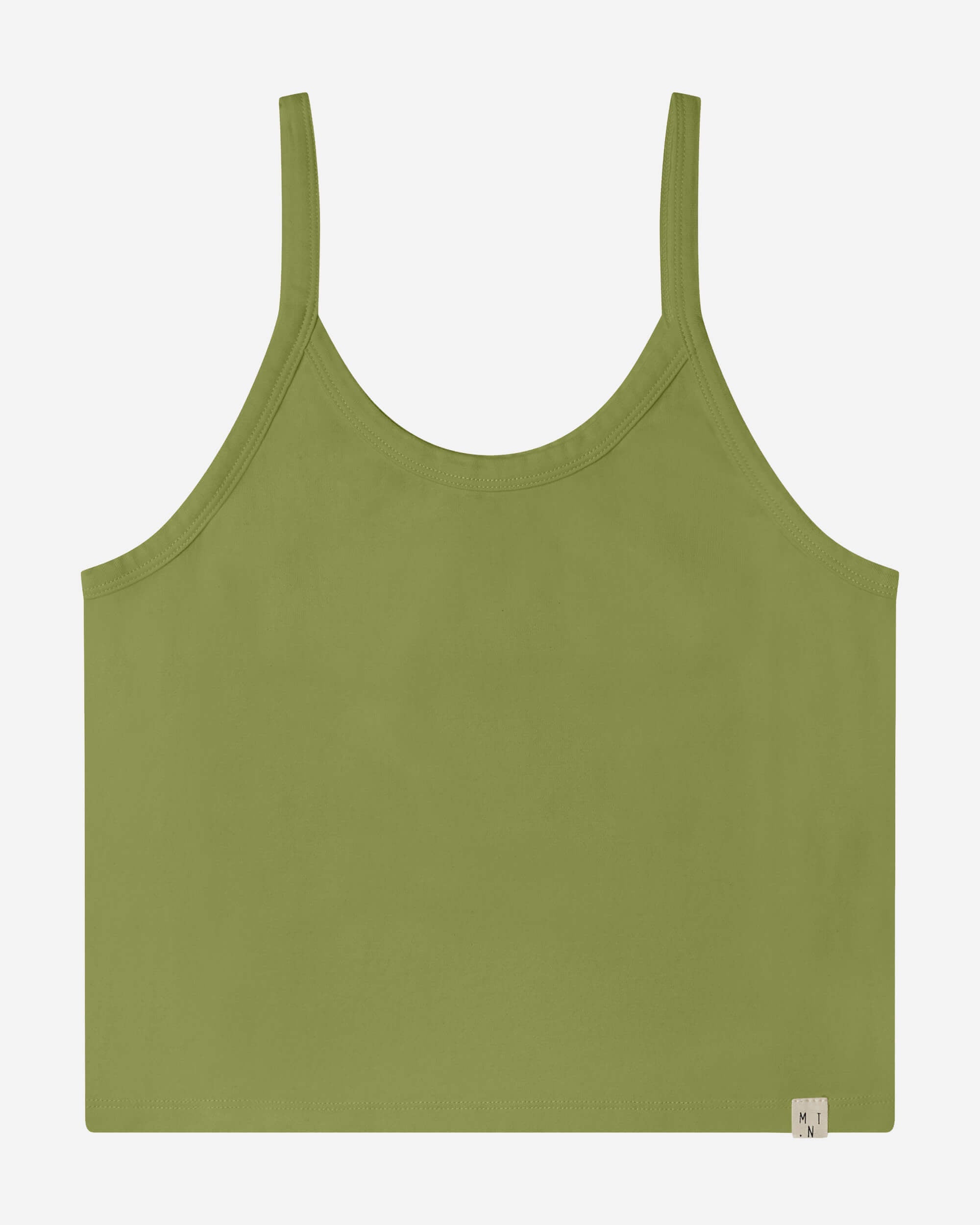 Olivegrünes Crop Top Basic aus Bio-Baumwolle von Matona
