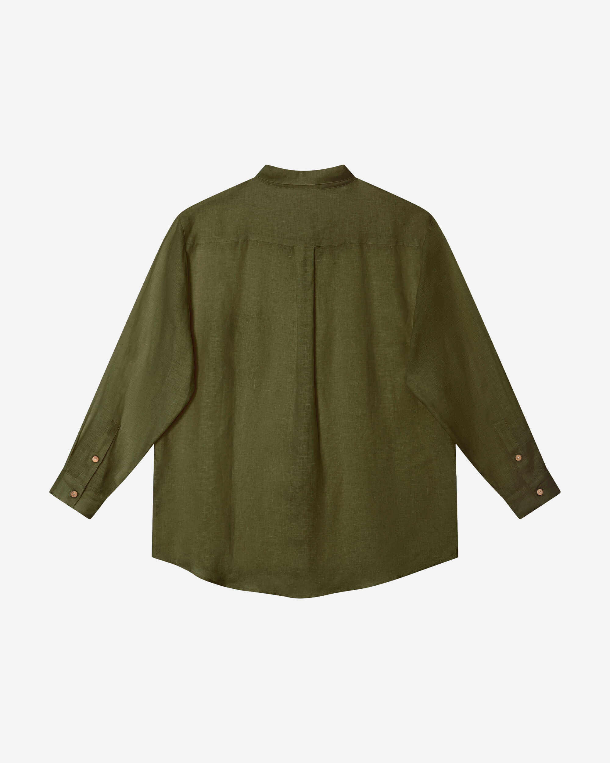 Olivgrünes Leinenhemd aus 100% Leinen von Matona