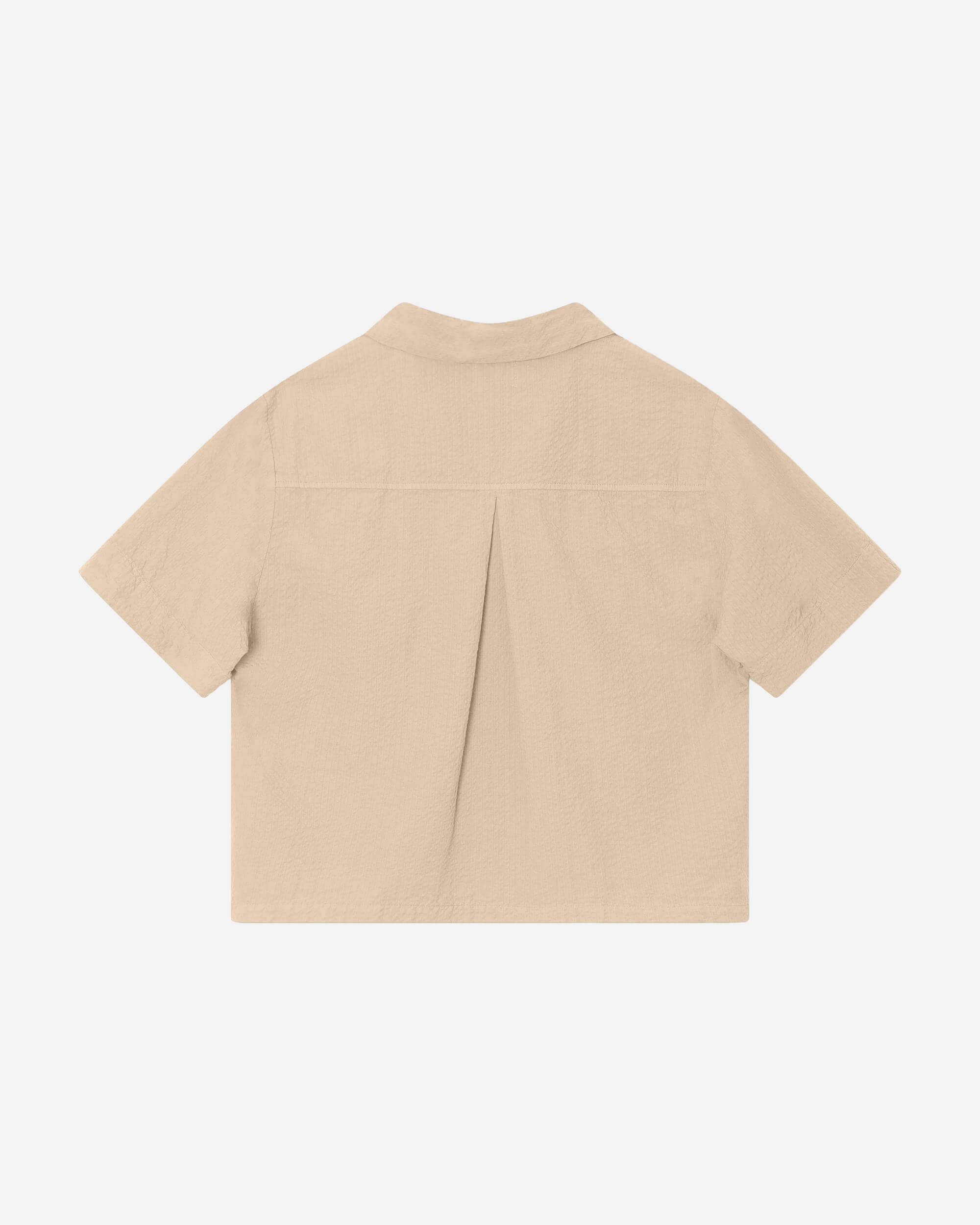 Beige Bluse aus Seersucker-Material von Matona