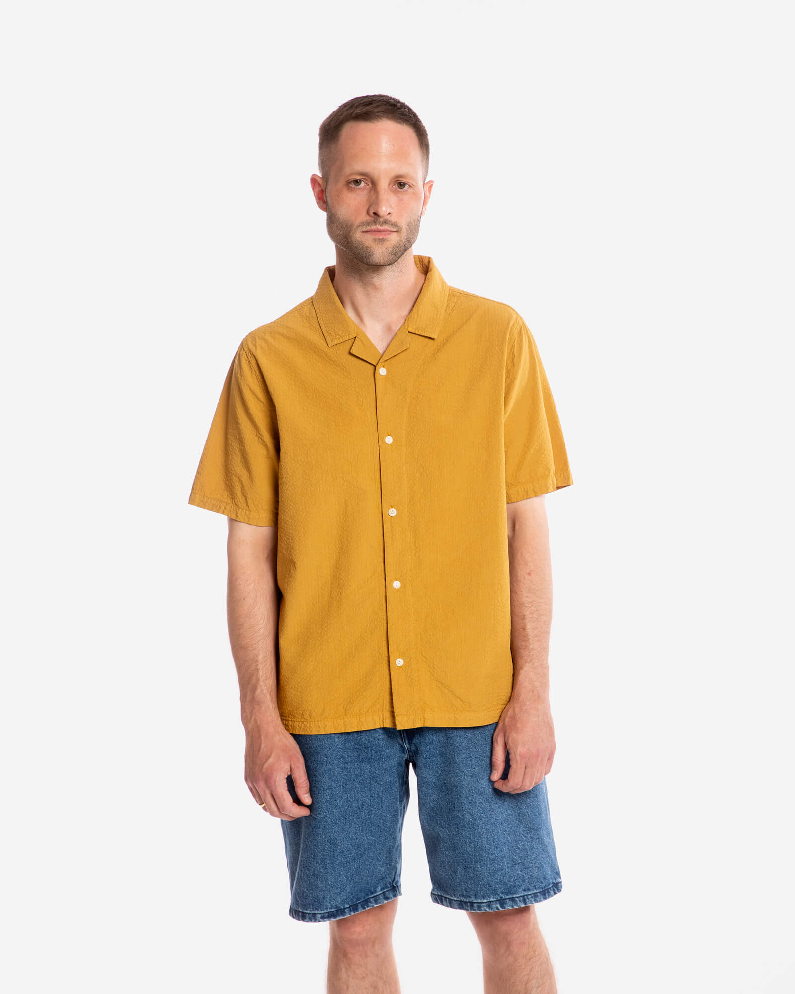 Gelbes Hemd Bowling aus 100% Bio-Baumwolle von Matona